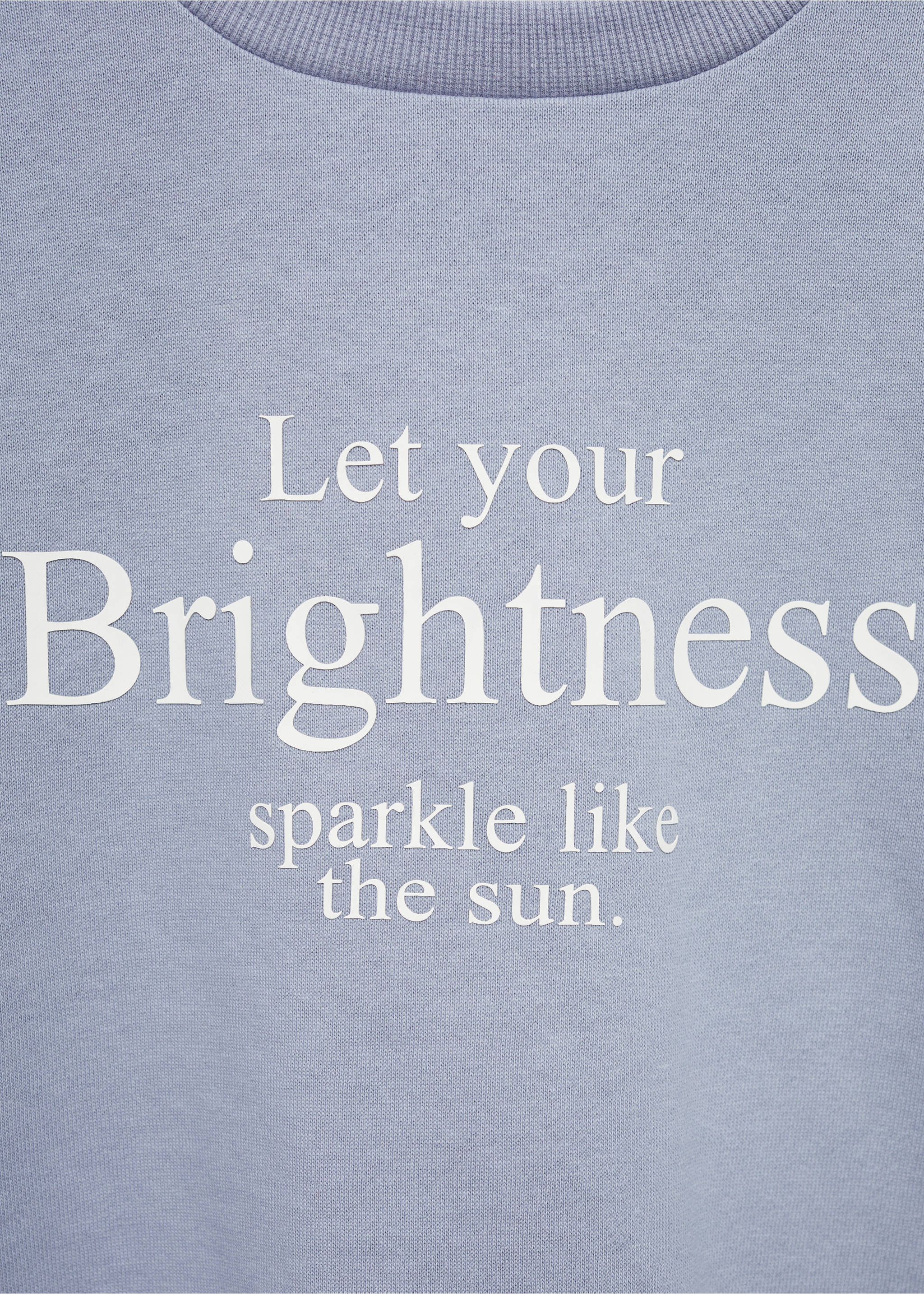 Printed cotton sweatshirt - Details of the article 8, Sky Blue. Ref: 77026348-00.