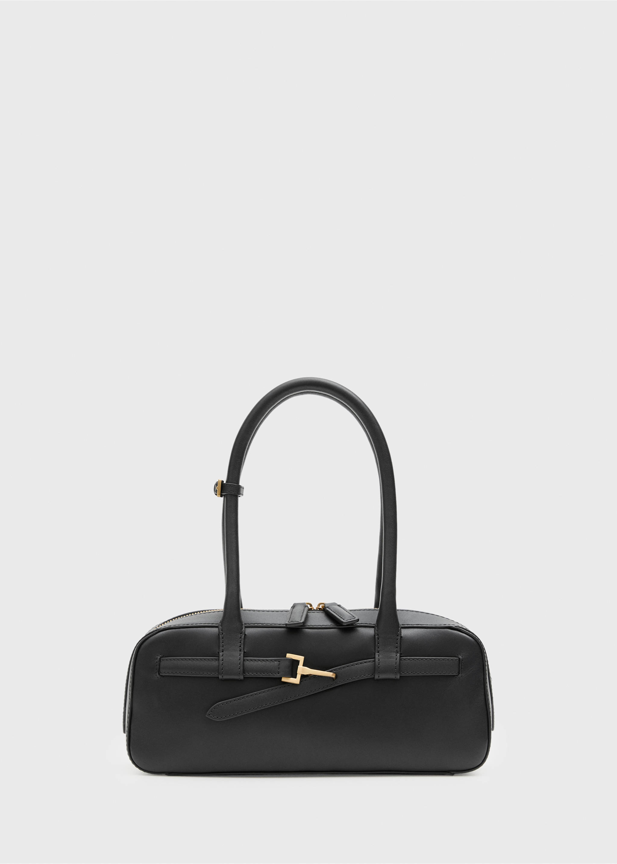 Leather bowling bag with buckle - Article without model, Black. Ref: 77026360-00.