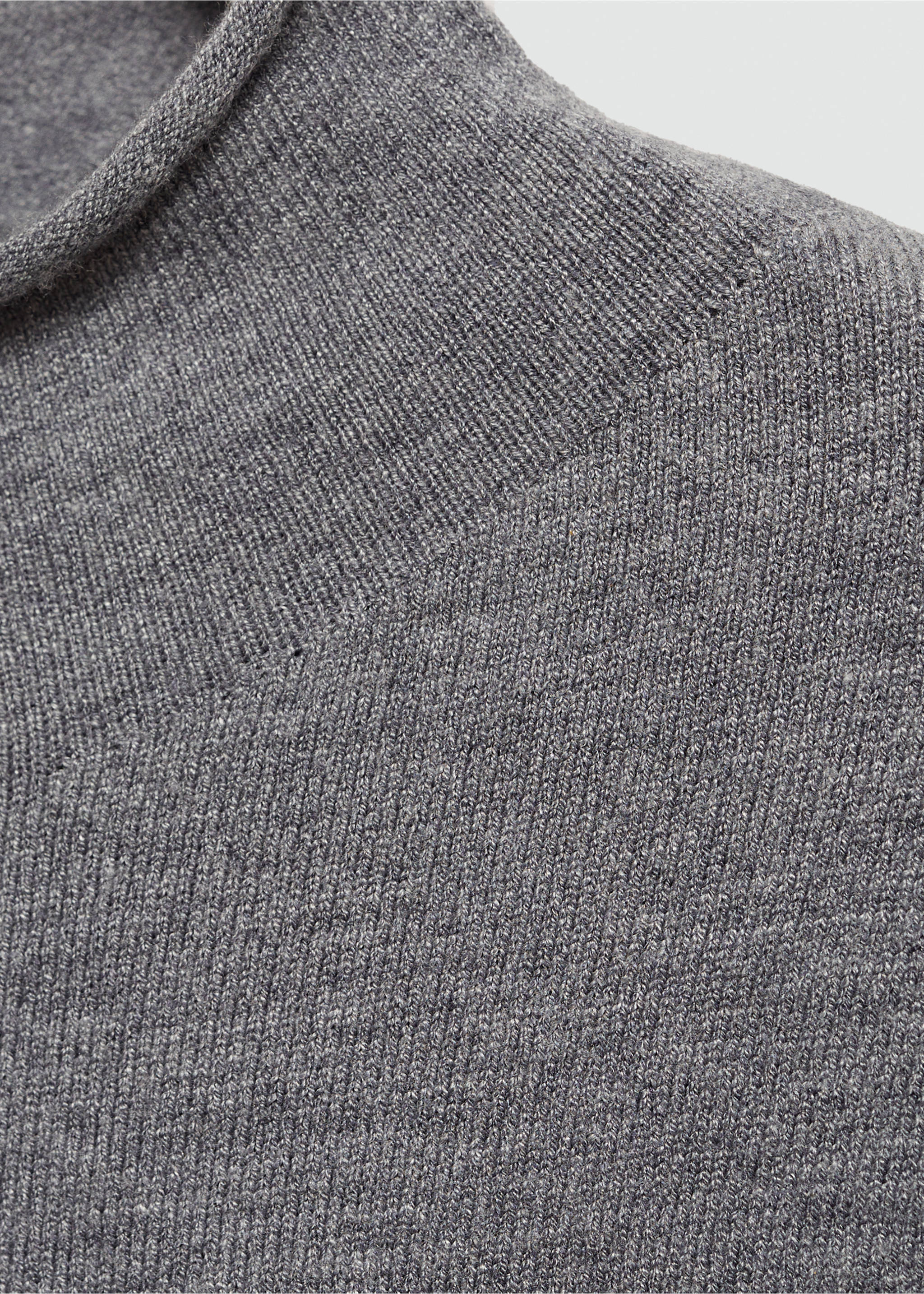 Robe maille col montant - Détail de l'article 0, Gris chiné moyen. Ref: 77026723-00.