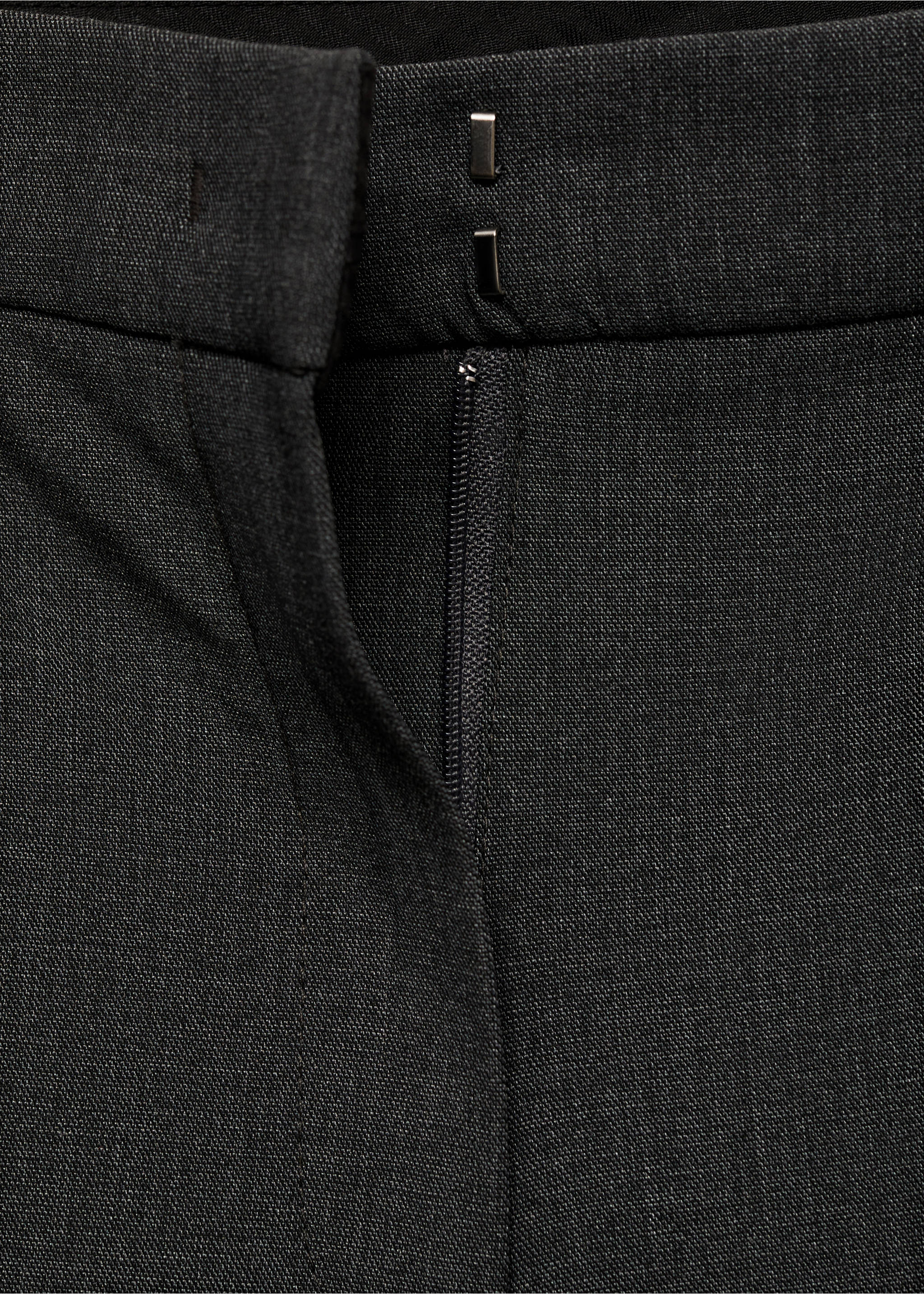 Flared suit trousers - Details of the article 8, Grey. Ref: 77026725-00.