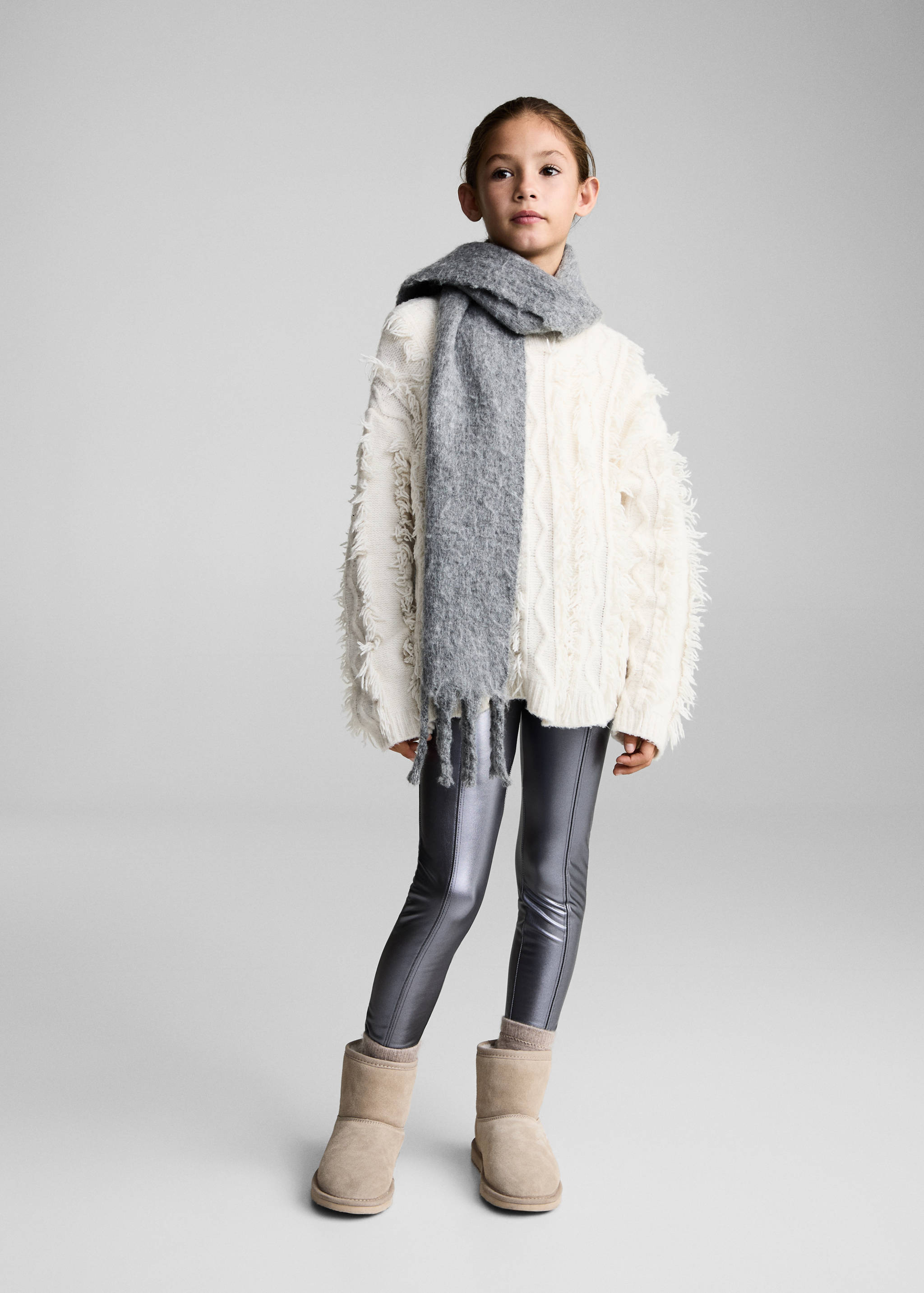 Pantalón recto metalizado - Plano general