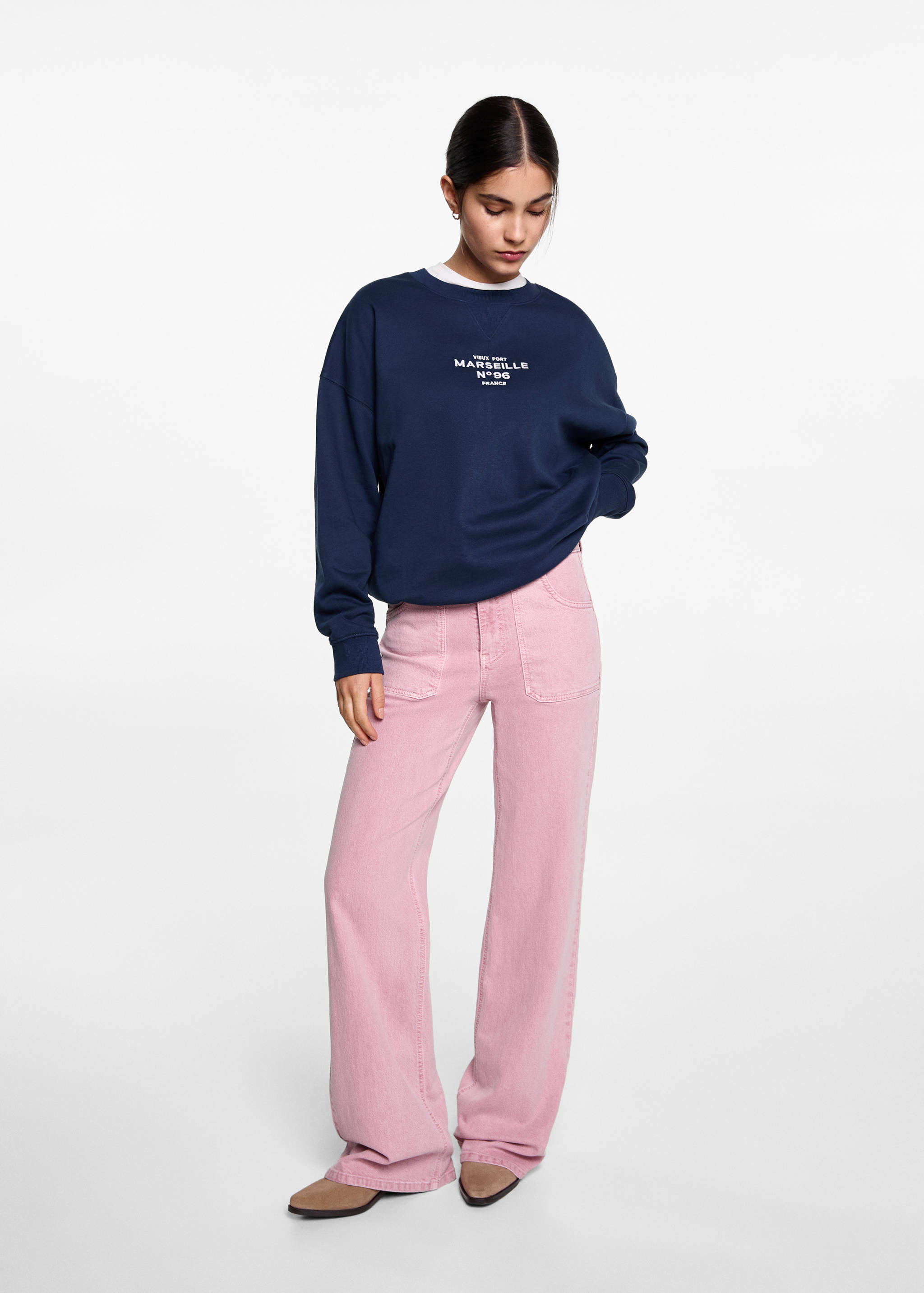 Sweat-shirt coton imprimé - Plan général