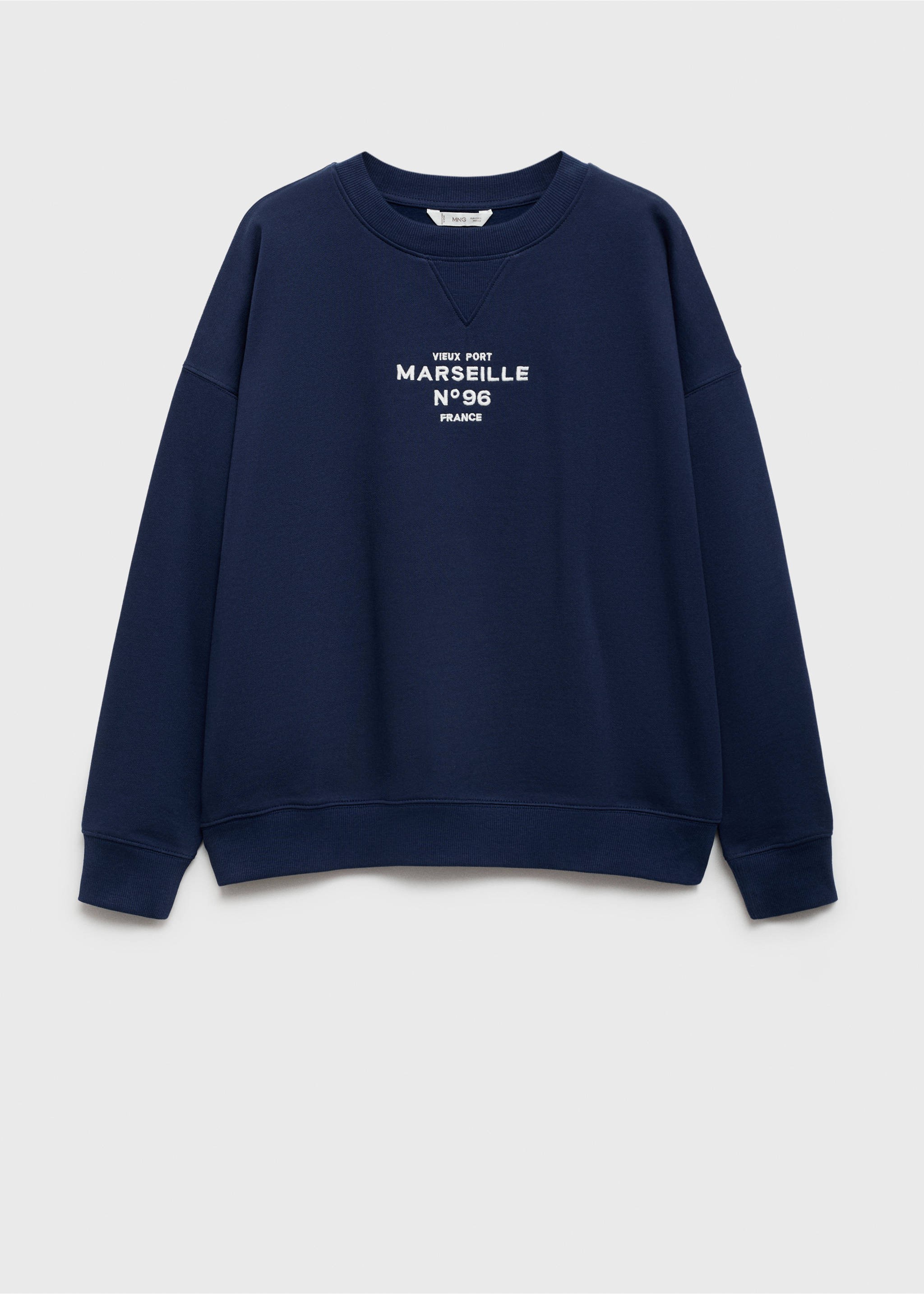Sweat-shirt coton imprimé - Article sans modèle, Bleu. Ref: 77026737-00.