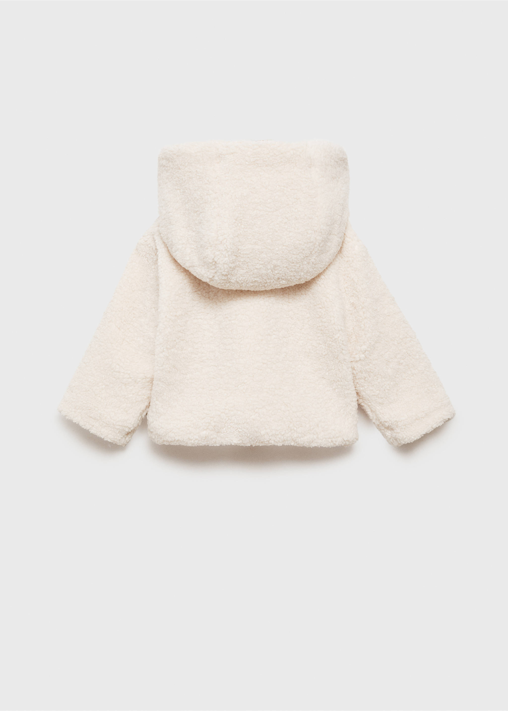 Shearling-effect hooded coat - Reverse of the article, Off White. Ref: 77026740-00.