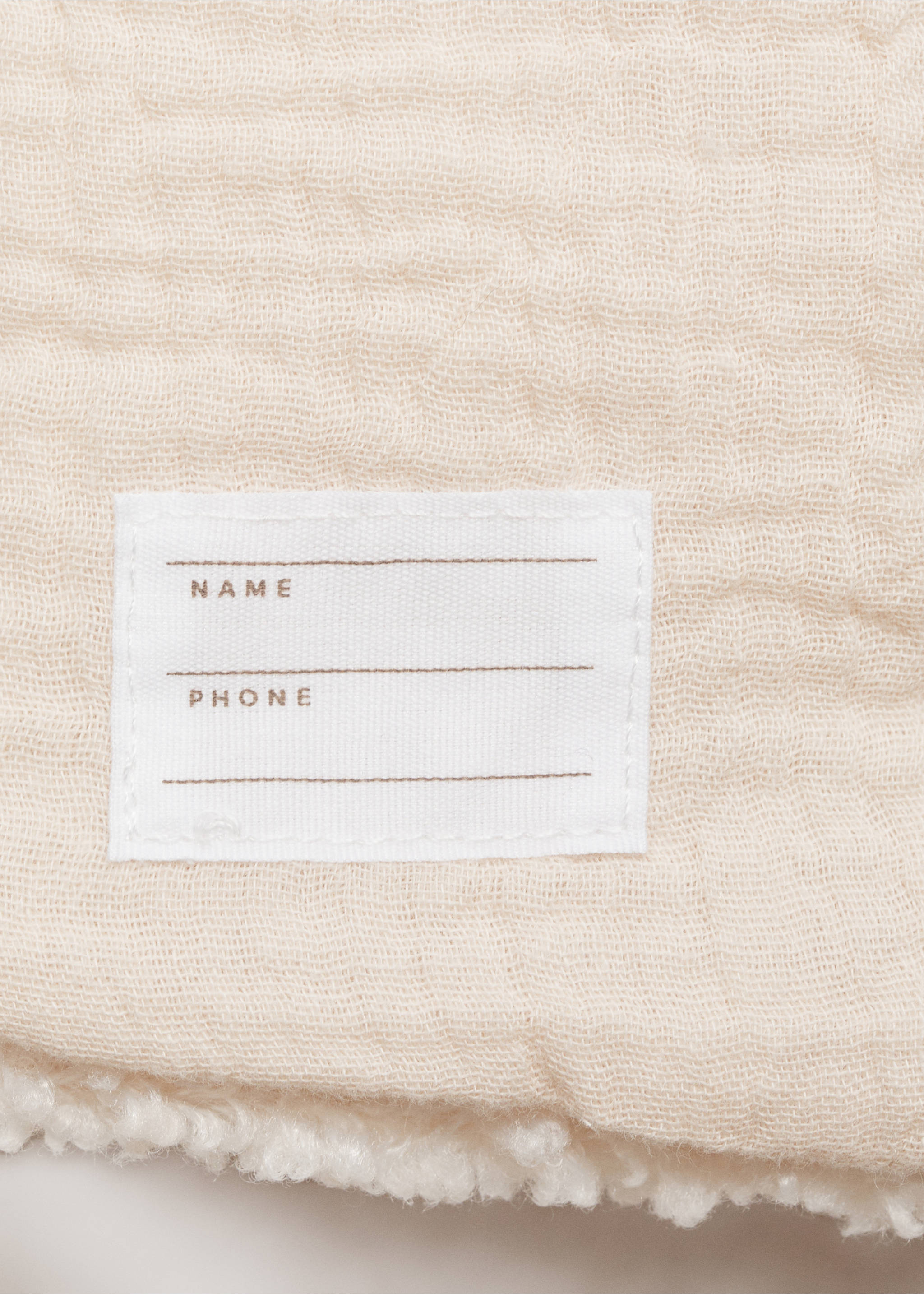 Shearling-effect hooded coat - Details of the article 0, Off White. Ref: 77026740-00.