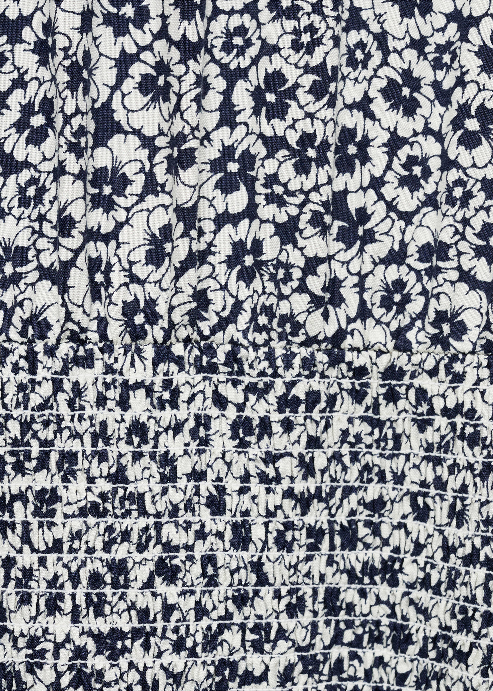 Vestido estampado floral volantes - Detalle del artículo 8, Azul marino oscuro. Ref: 77026741-00.