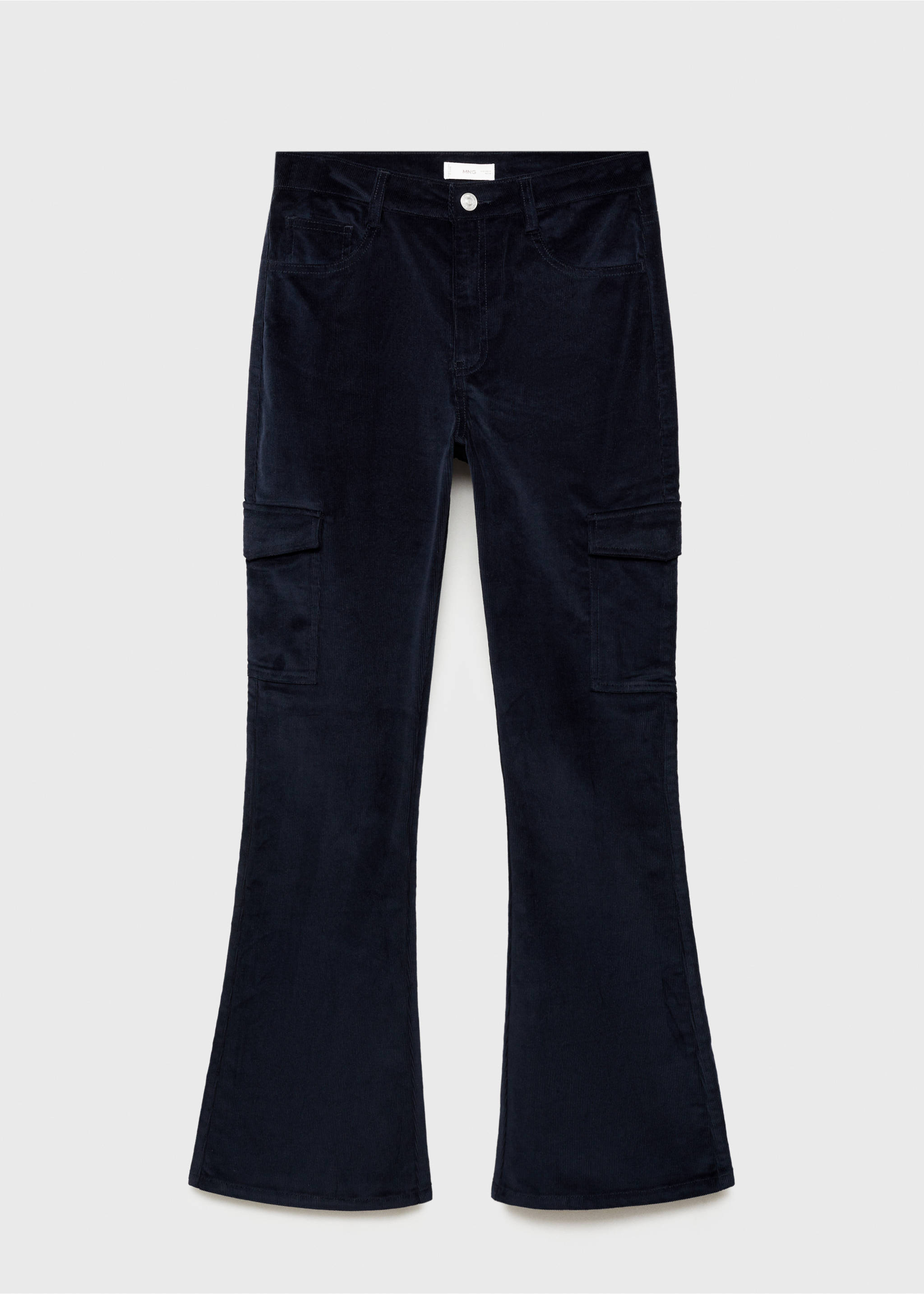 Pockets corduroy pants - Article without model, Dark Navy. Ref: 77026742-00.