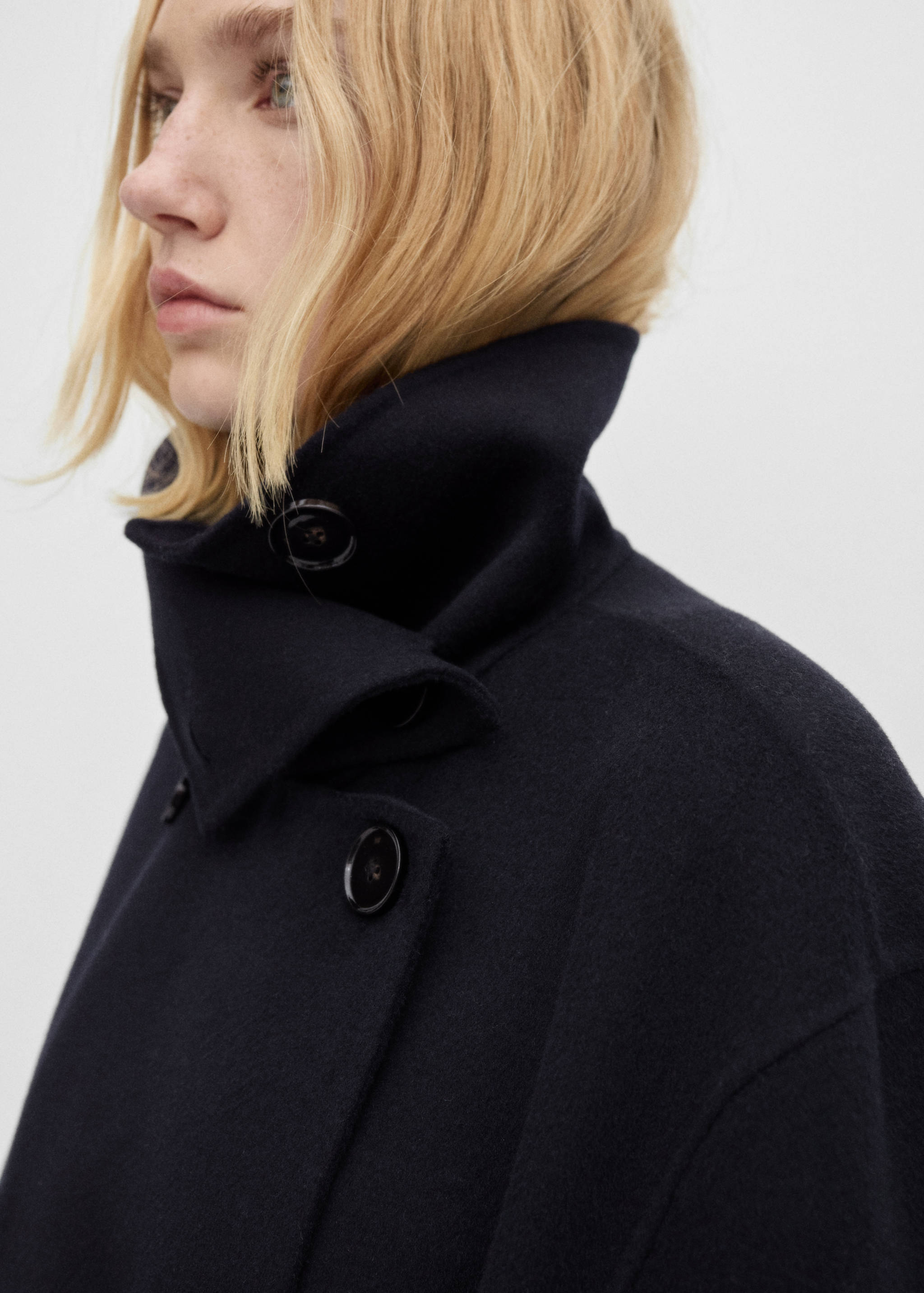 Double-breasted wool coat - Details of the article 1