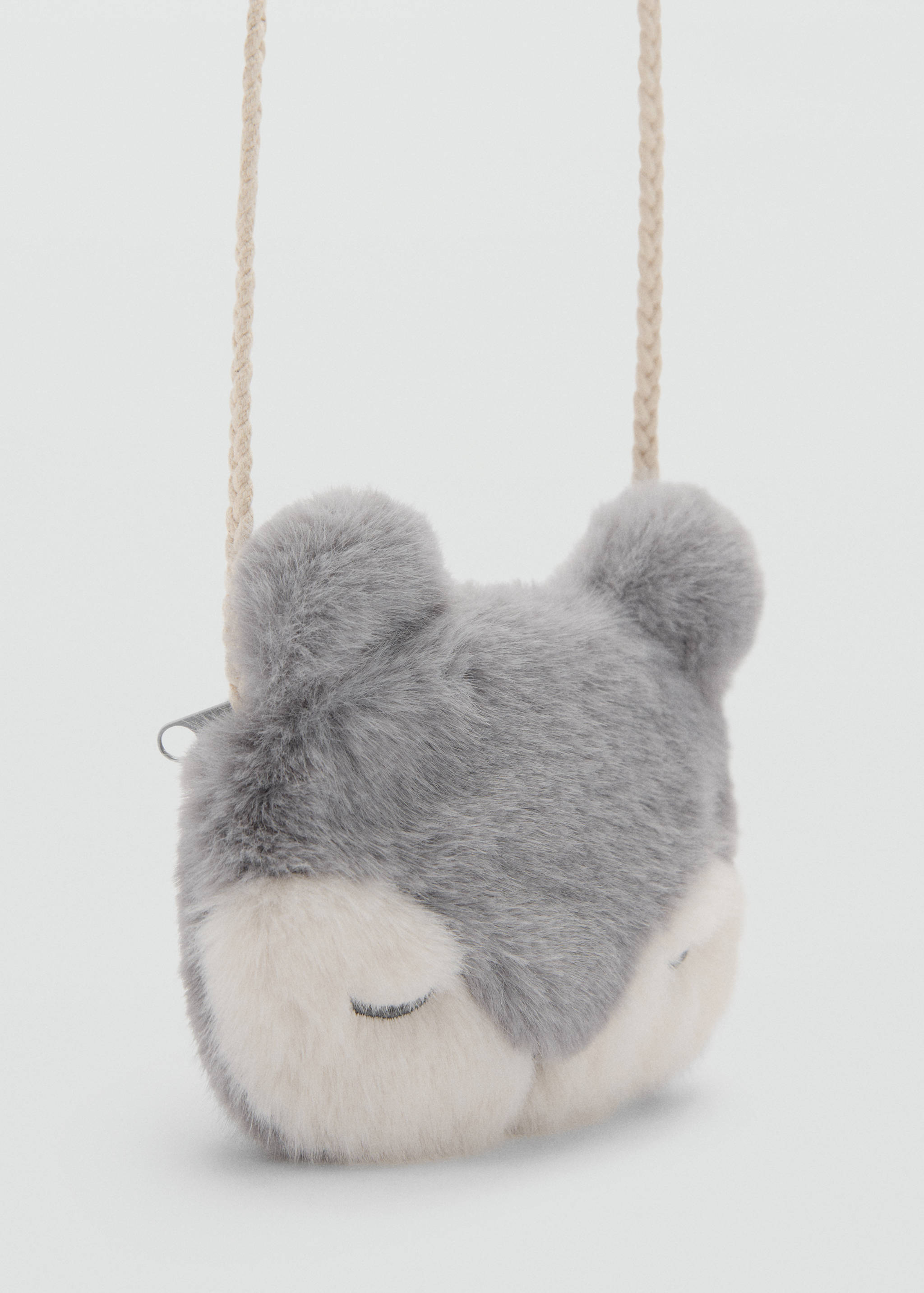 Fur-effect shoulder bag - Medium plane