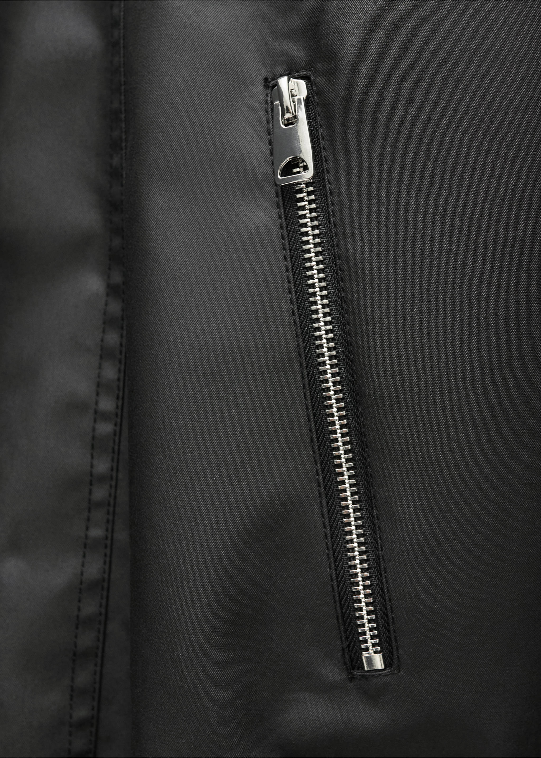 Oversized button-down parka - Details of the article 0, Black. Ref: 77026752-00.