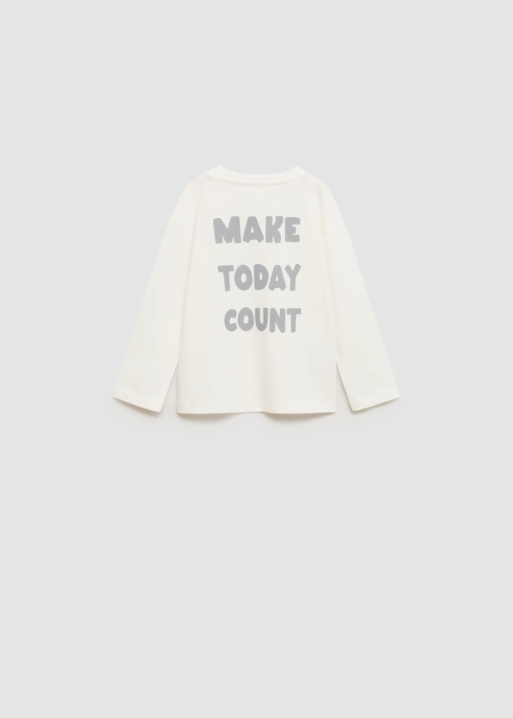 Bedrukt T-shirt met lange mouwen - Achterkant van het artikel