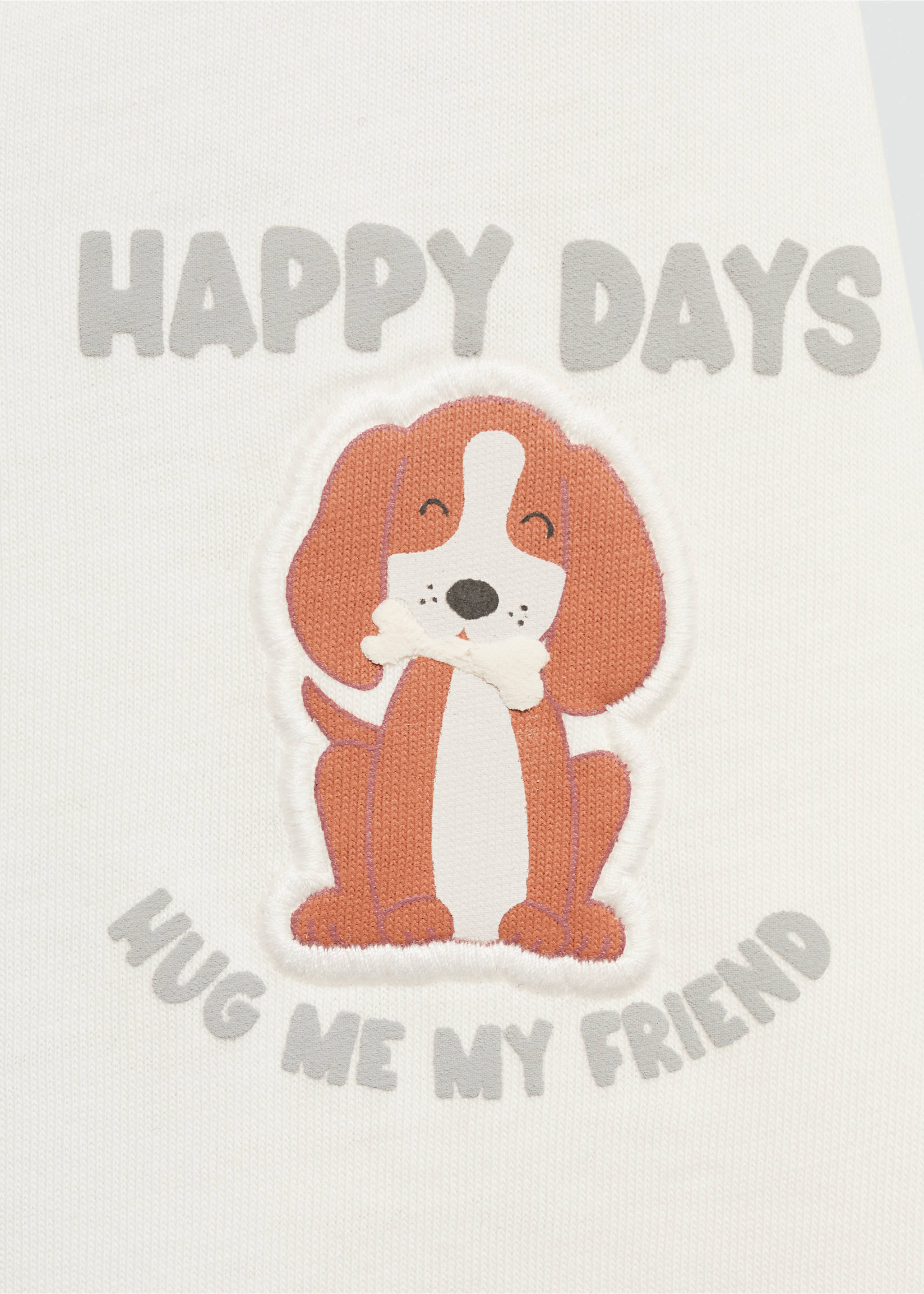 Langärmliges Print-T-Shirt - Detail des Artikels 8, Cremeweiß. Ref: 77026753-00.