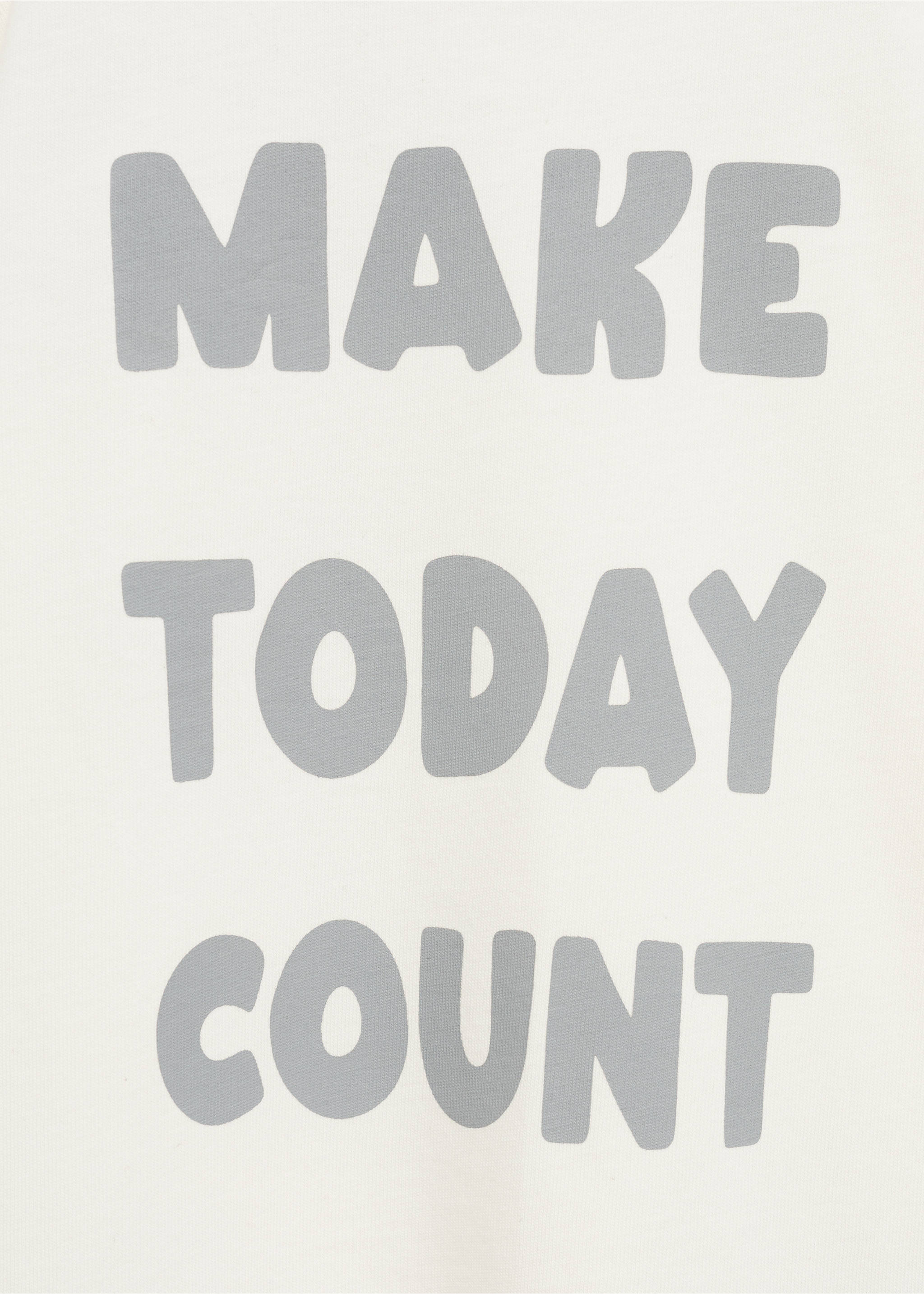 Langärmliges Print-T-Shirt - Detail des Artikels 0, Cremeweiß. Ref: 77026753-00.