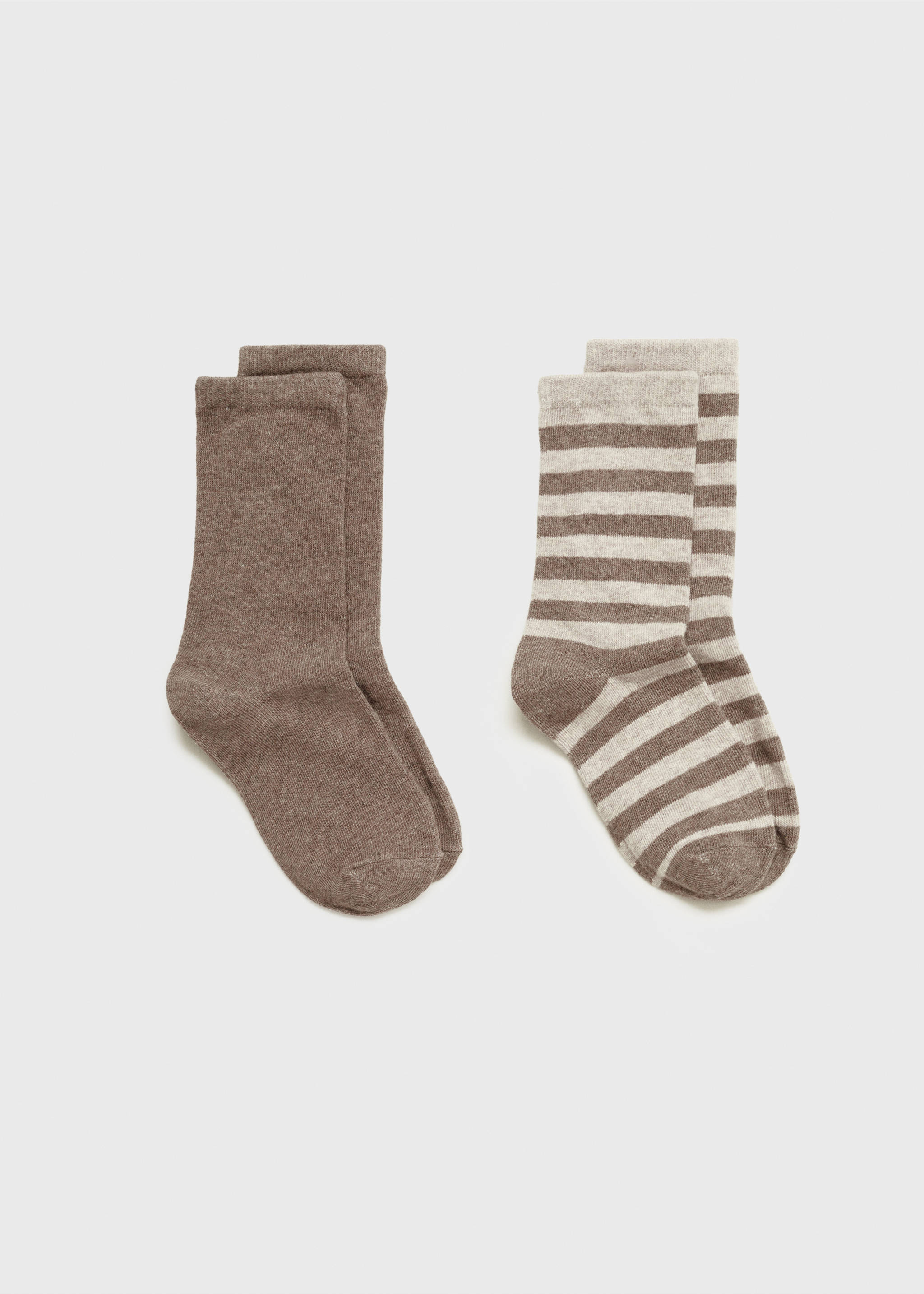 2 pack mixed socks - Article without model, Medium Brown. Ref: 77026758-00.