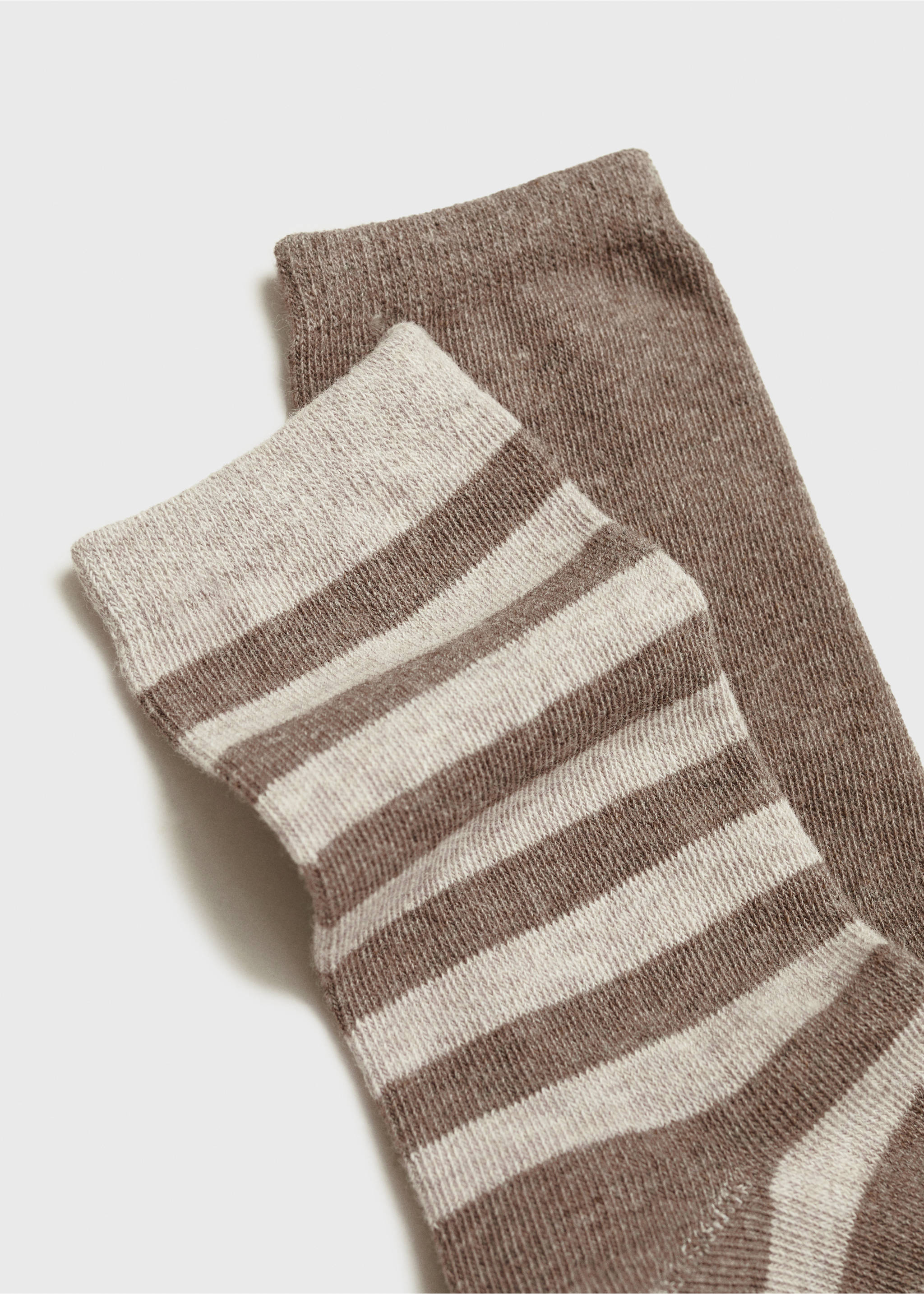 2 pack mixed socks - Details of the article 8, Medium Brown. Ref: 77026758-00.