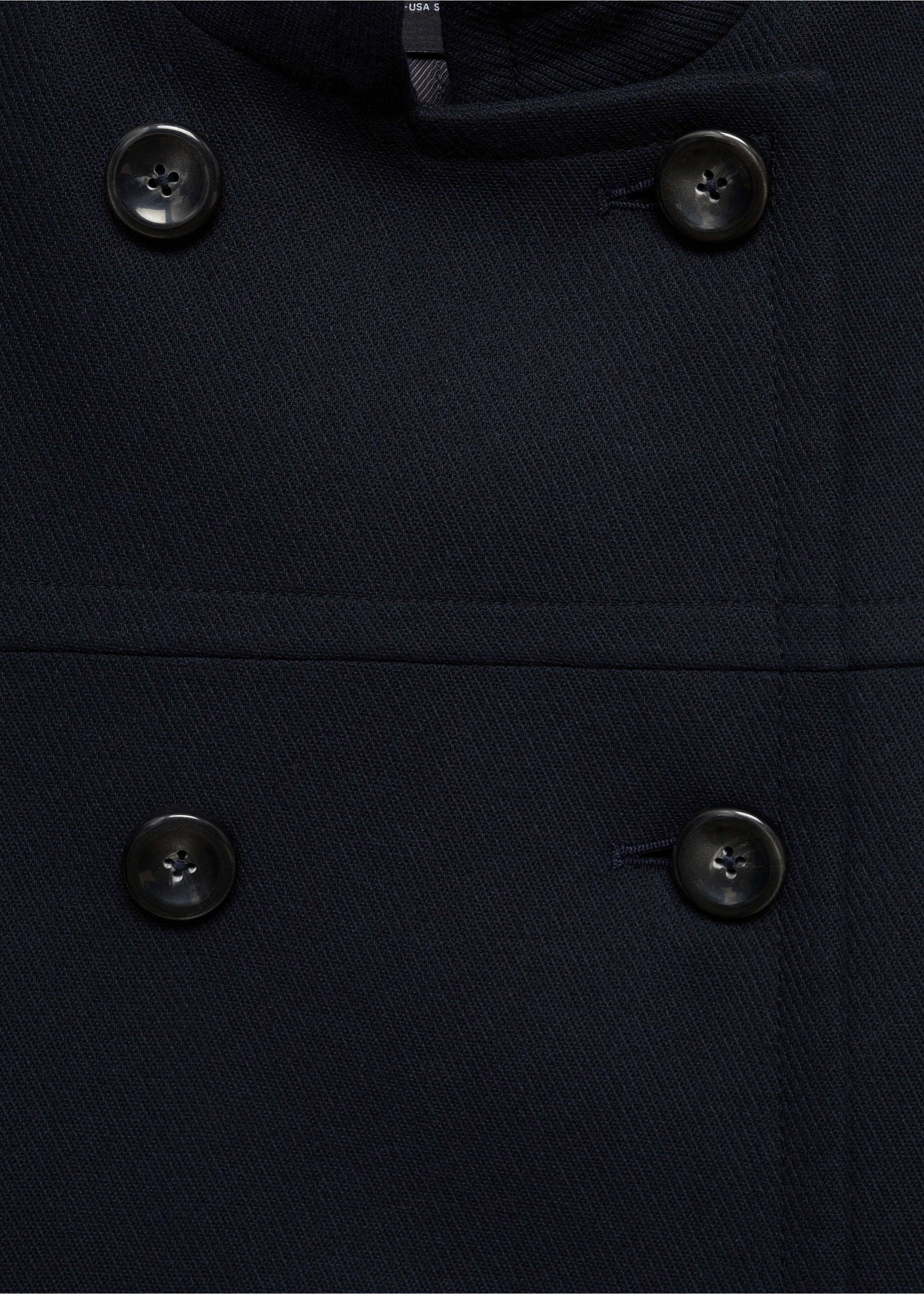 Kabát s dvojřadým zapínáním - Detail zboží 8, Námořnická modrá. Ref: 77026764-00.