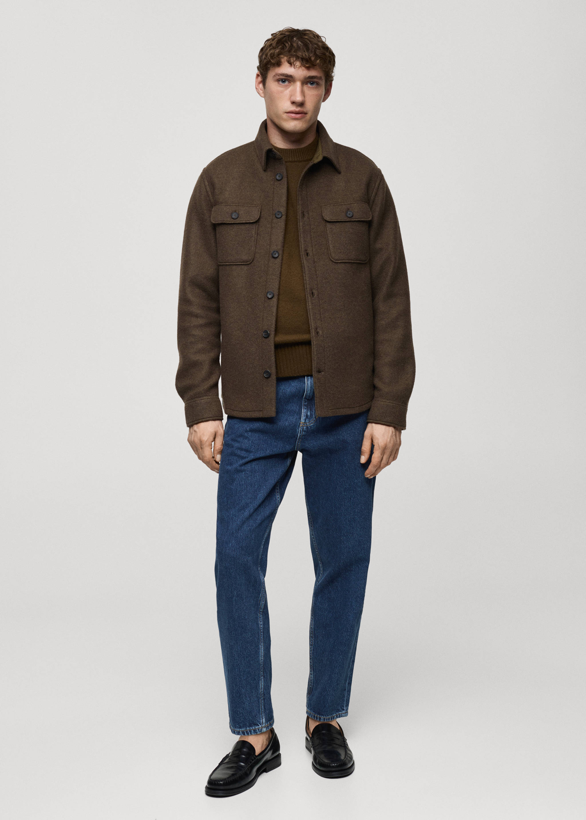 Tapered-Fit-Jeans mit dunkler Waschung - Allgemeine Ansicht