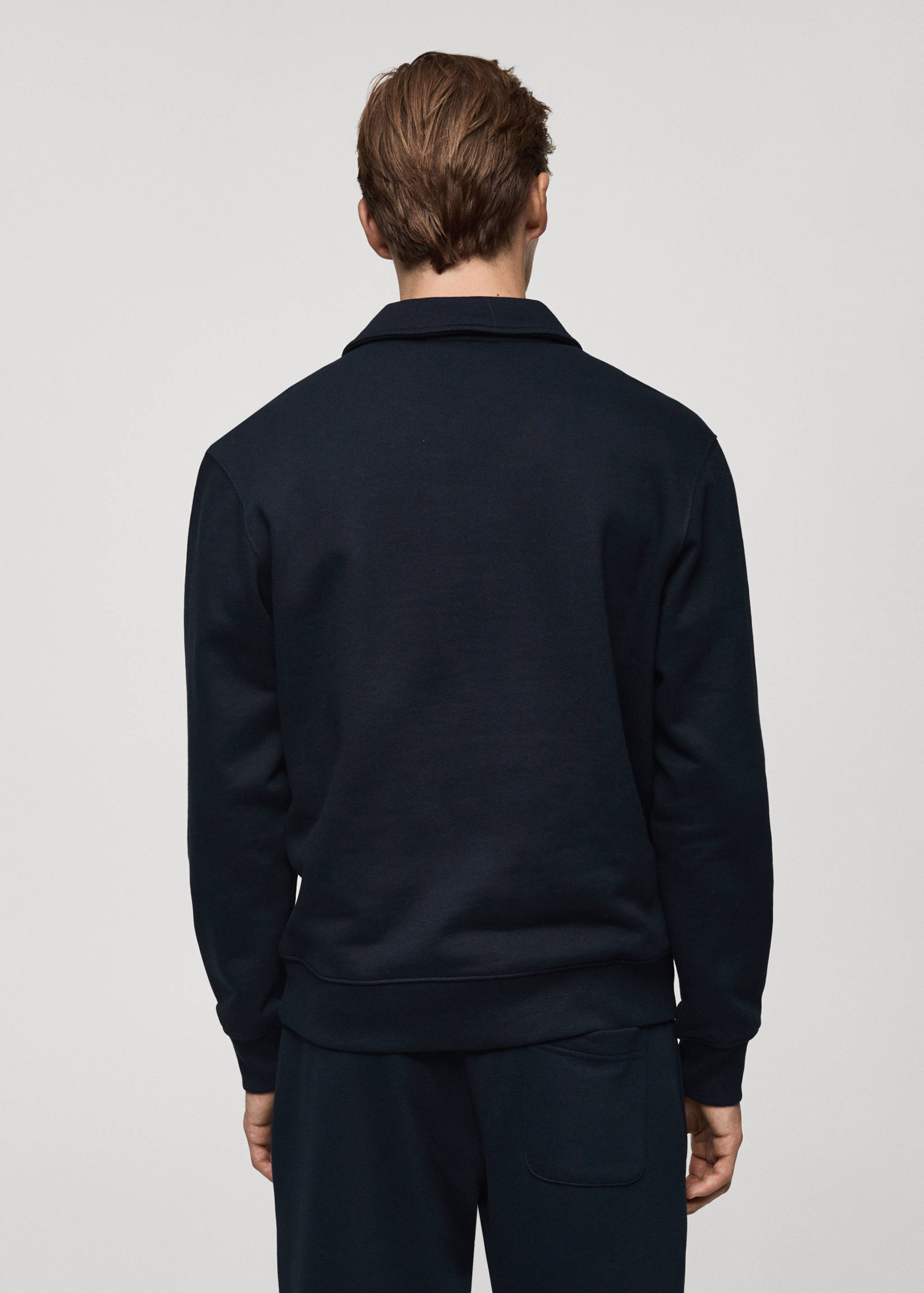 Polo pulover od mješavine pamuka - Stražnji dio artikla