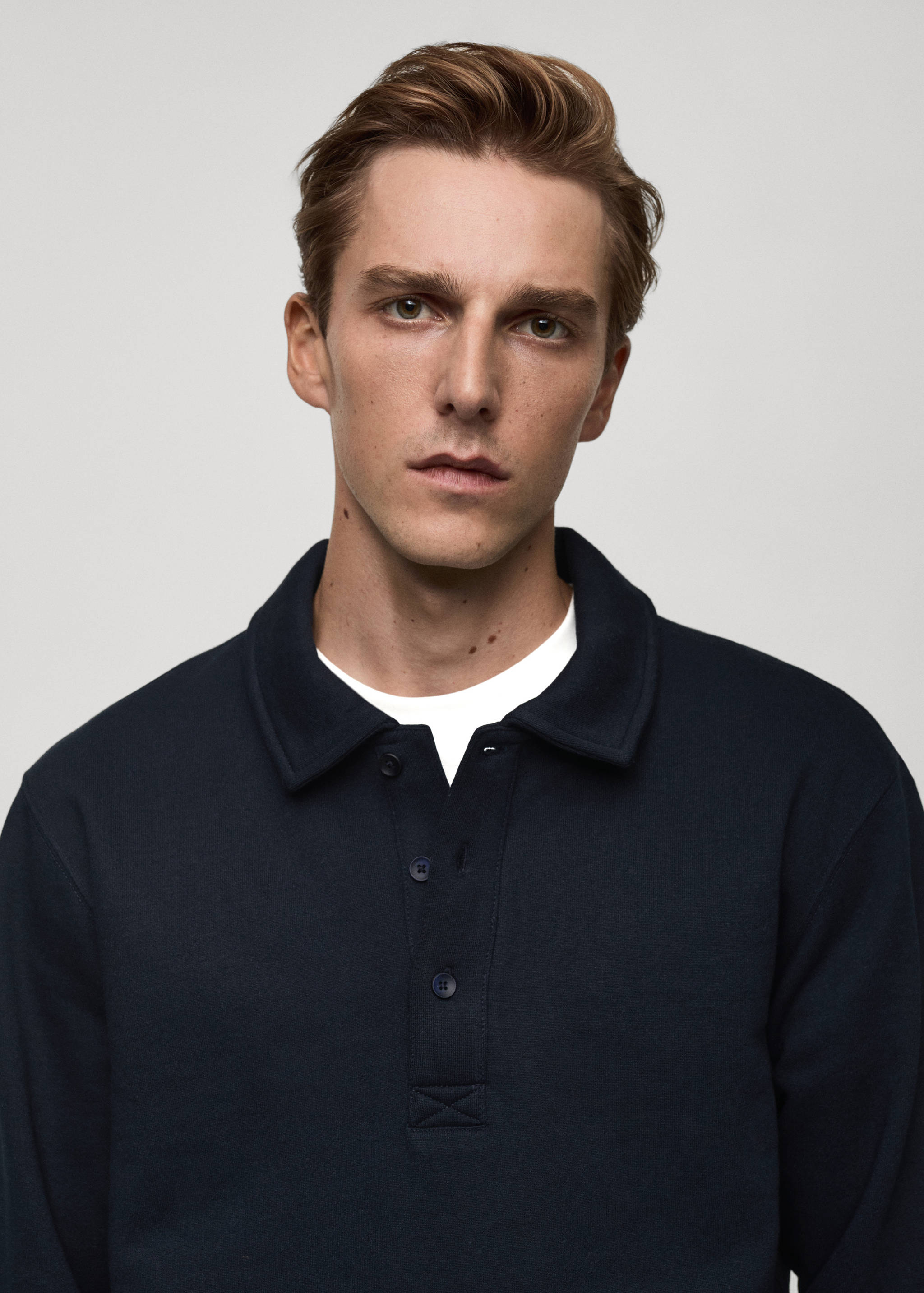 Polo pulover od mješavine pamuka - Detalji artikla 1