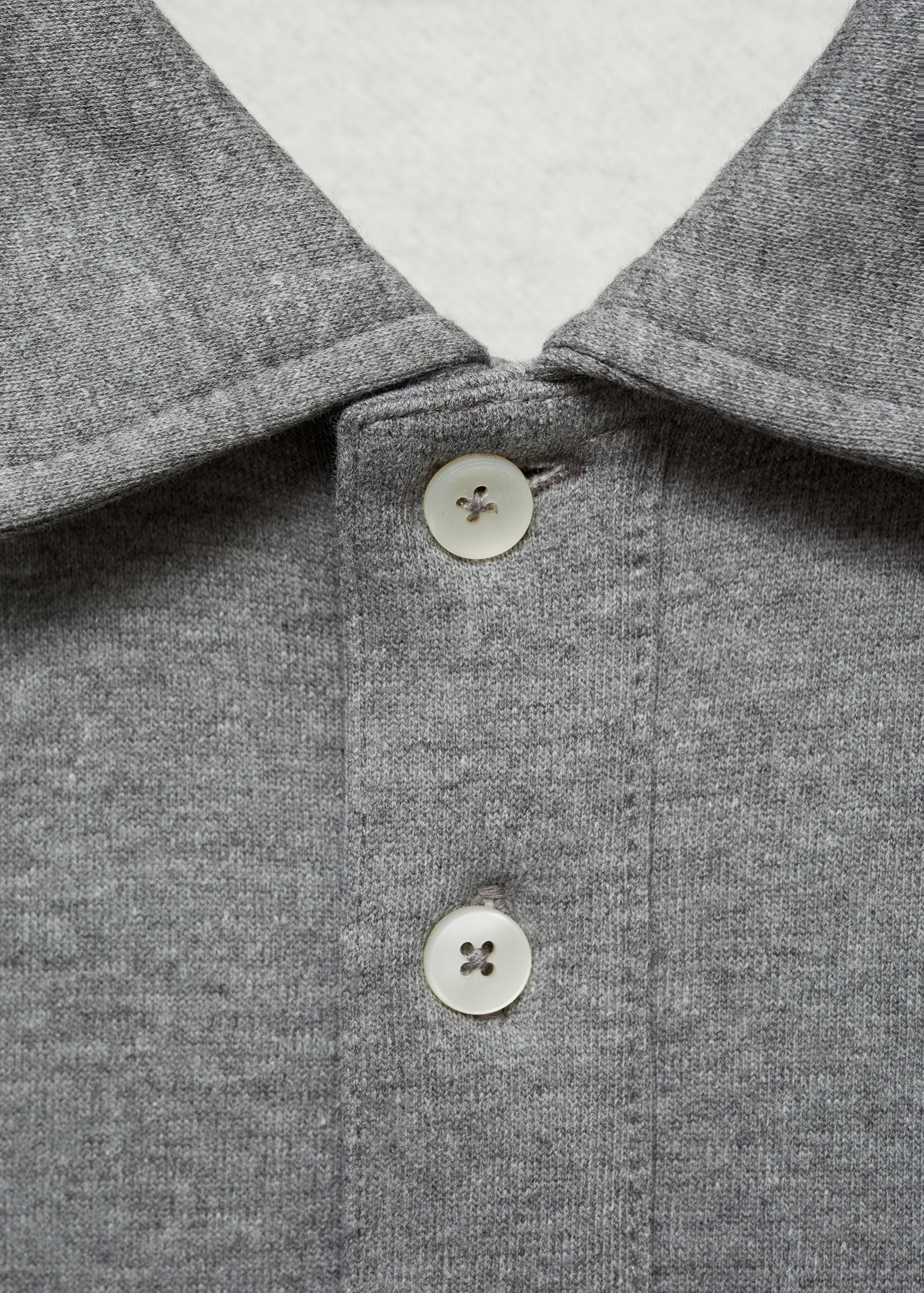 Cotton-blend polo sweatshirt - Details of the article 8
