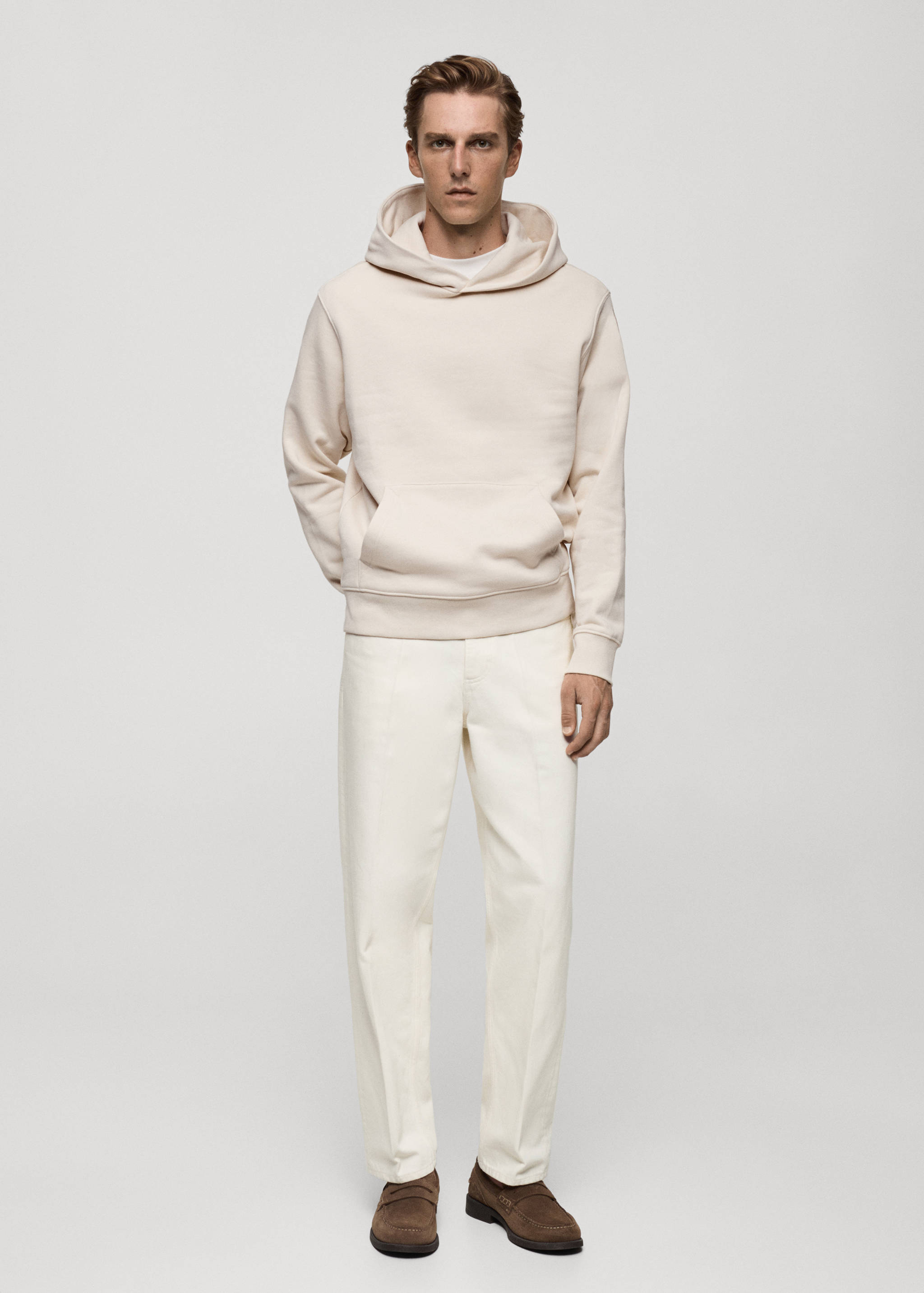 Cotton kangaroo-hooded sweatshirt - General plane