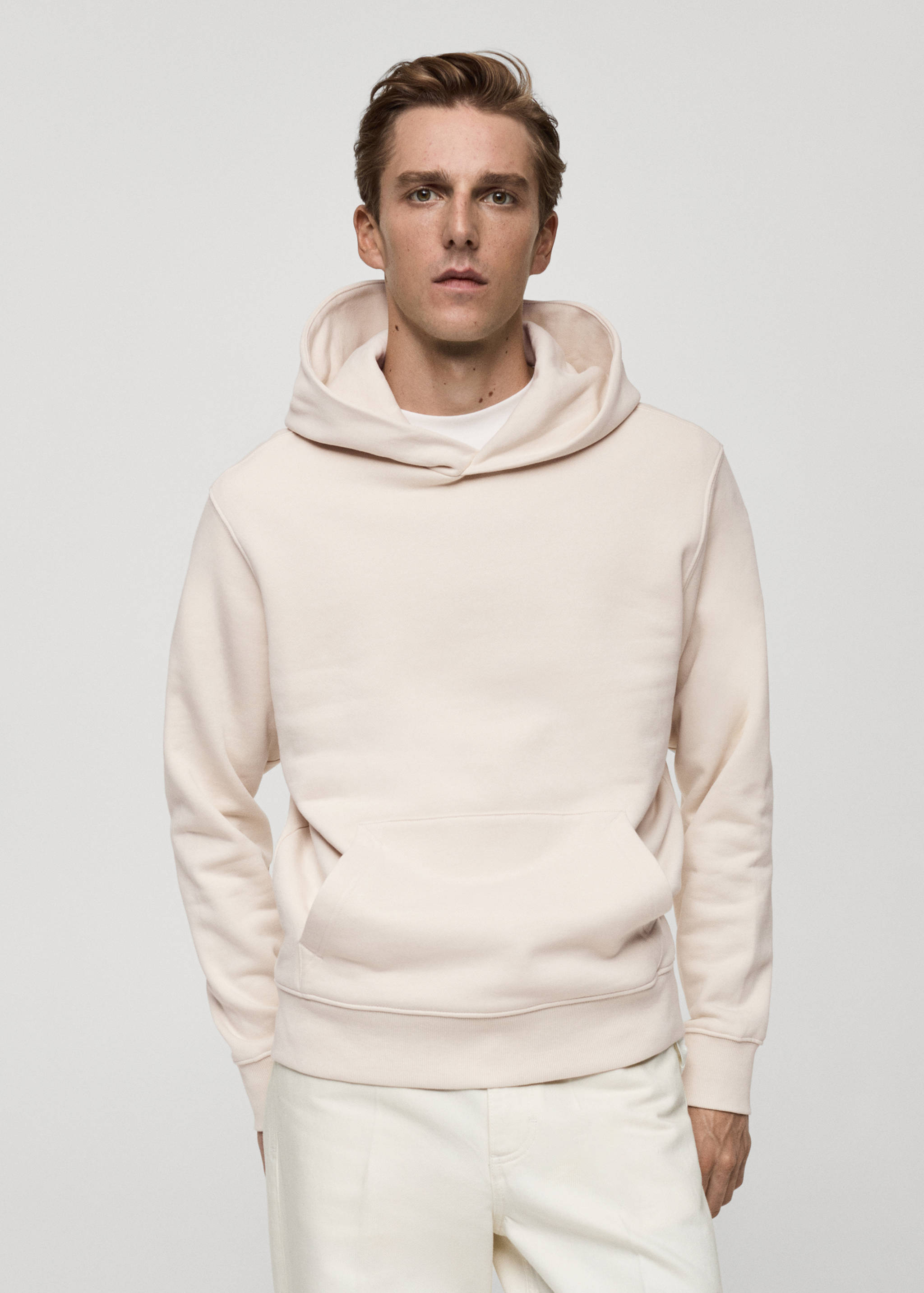 Cotton kangaroo-hooded sweatshirt - Medium plane