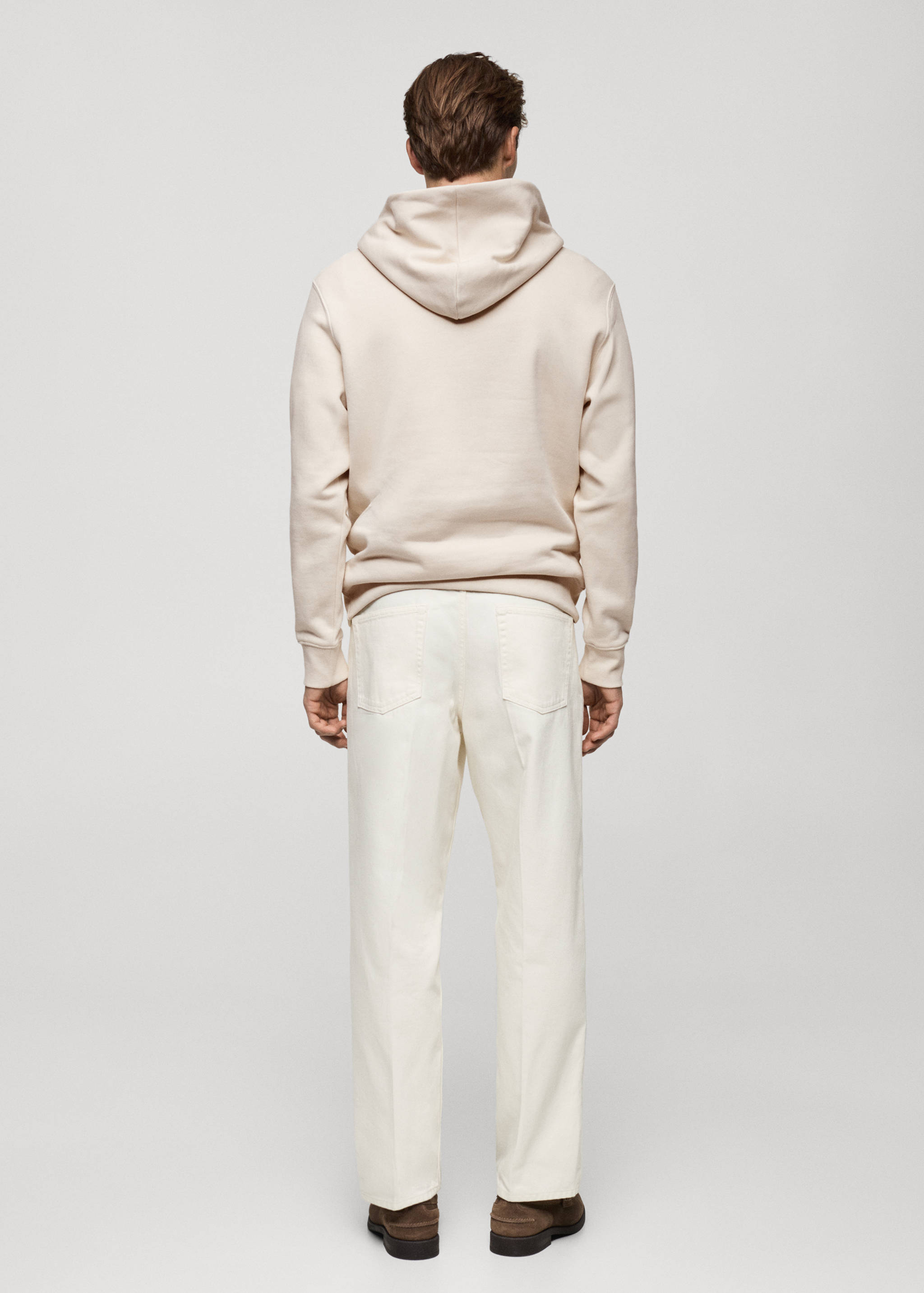 Cotton kangaroo-hooded sweatshirt - Reverse of the article