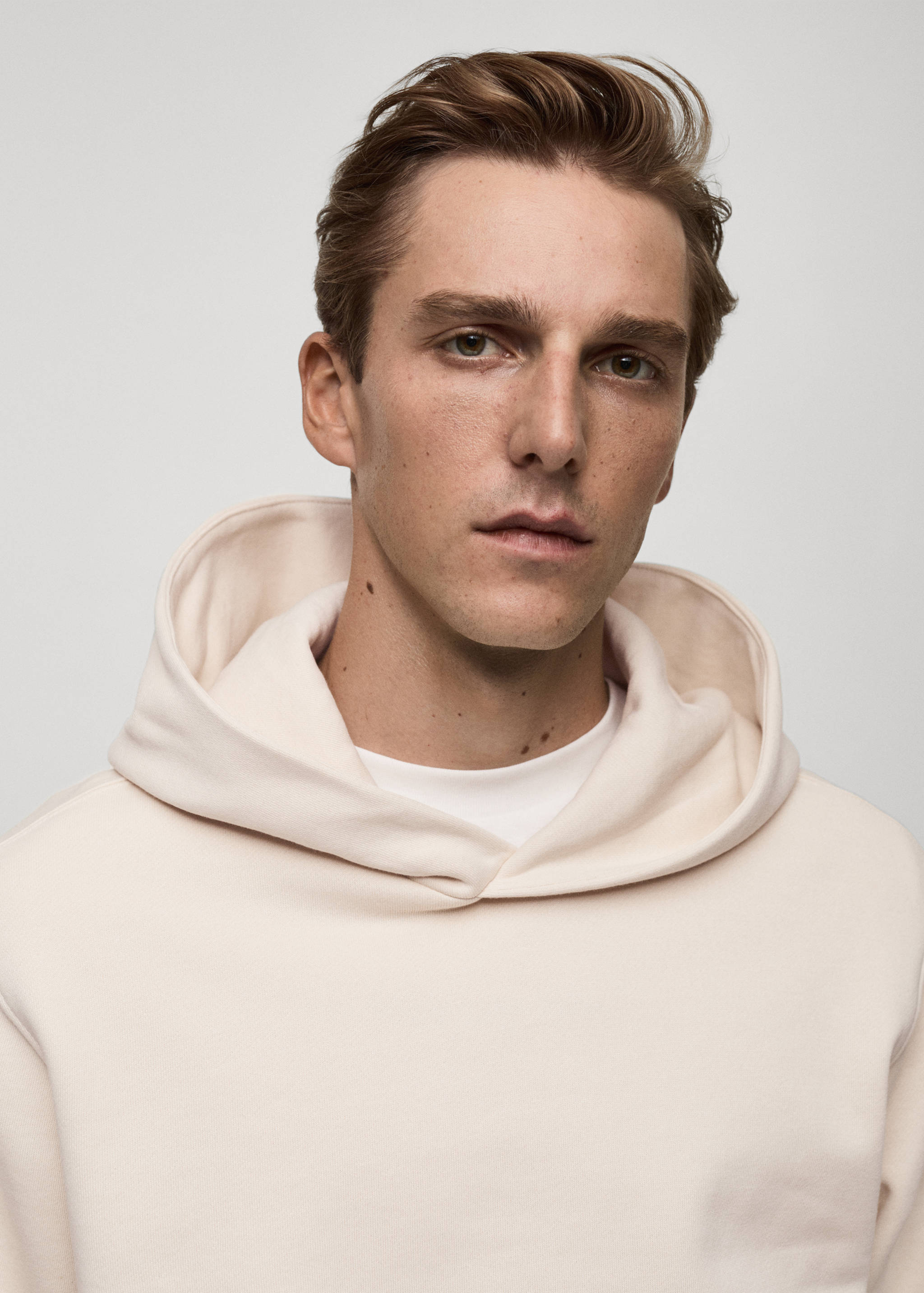Cotton kangaroo-hooded sweatshirt - Details of the article 1