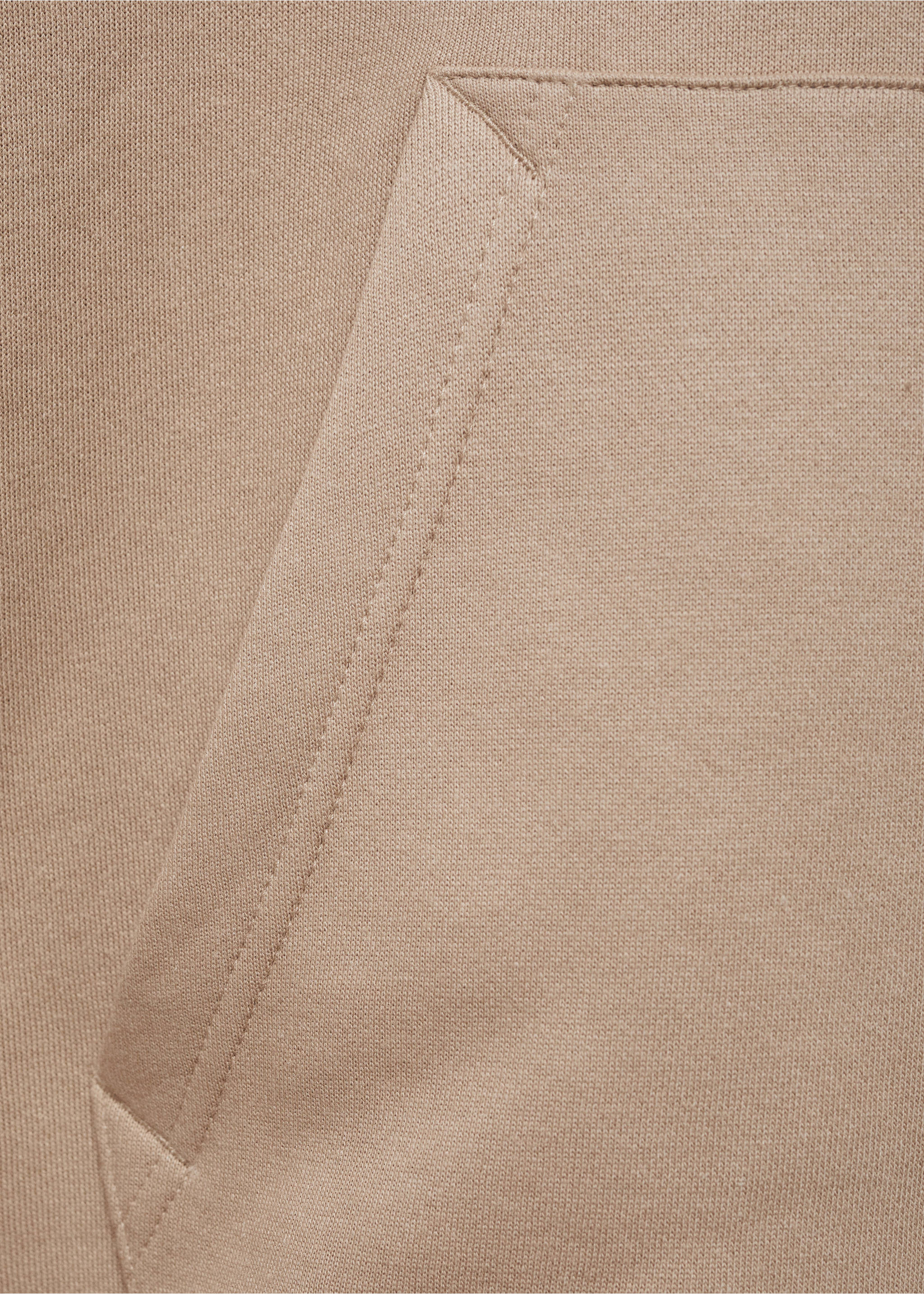 Baumwoll-Kapuzensweatshirt mit Känguru-Tasche - Detail des Artikels 0, Mittelbraun. Ref: 77027115-00.