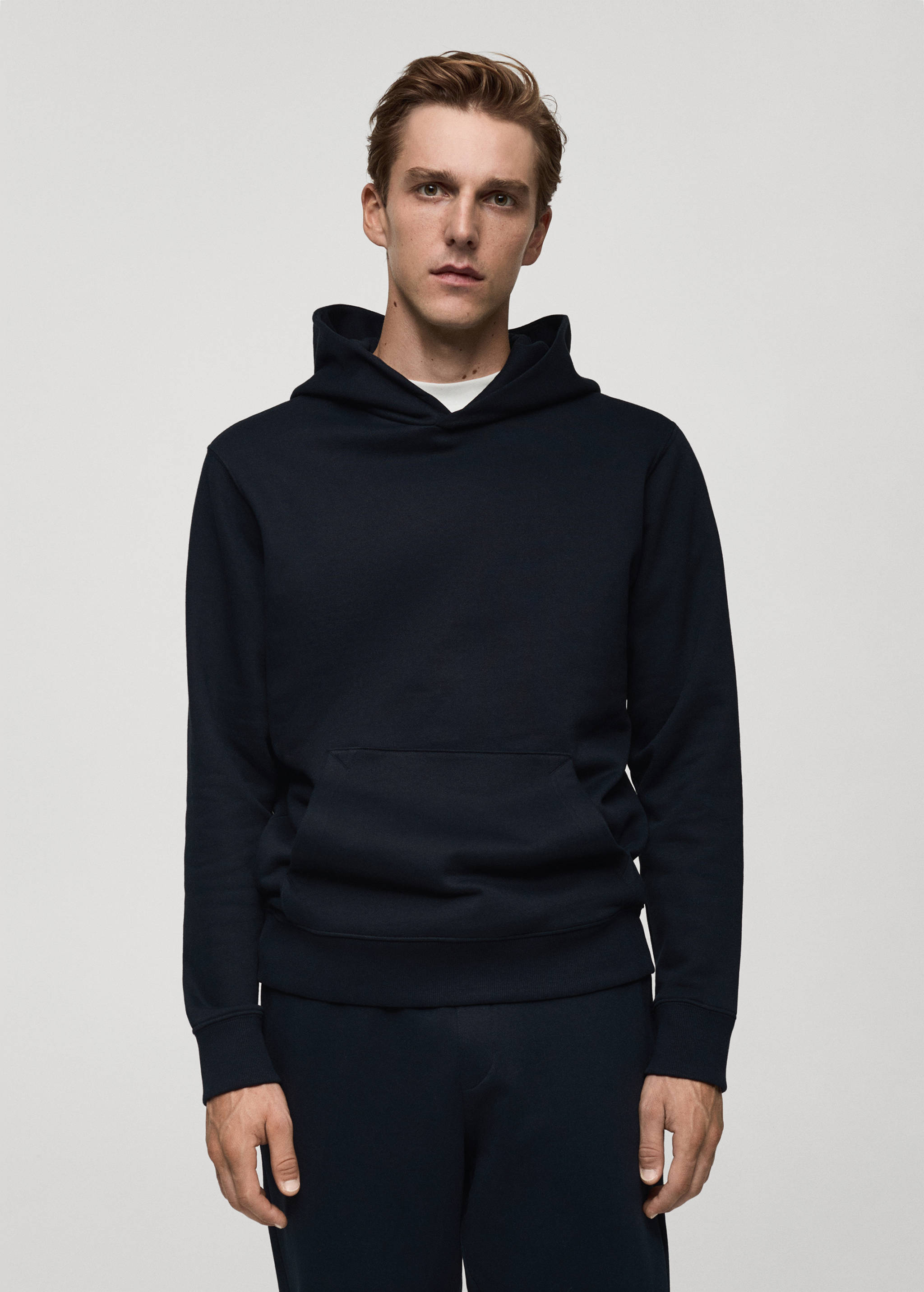 Cotton kangaroo-hooded sweatshirt - Medium plane