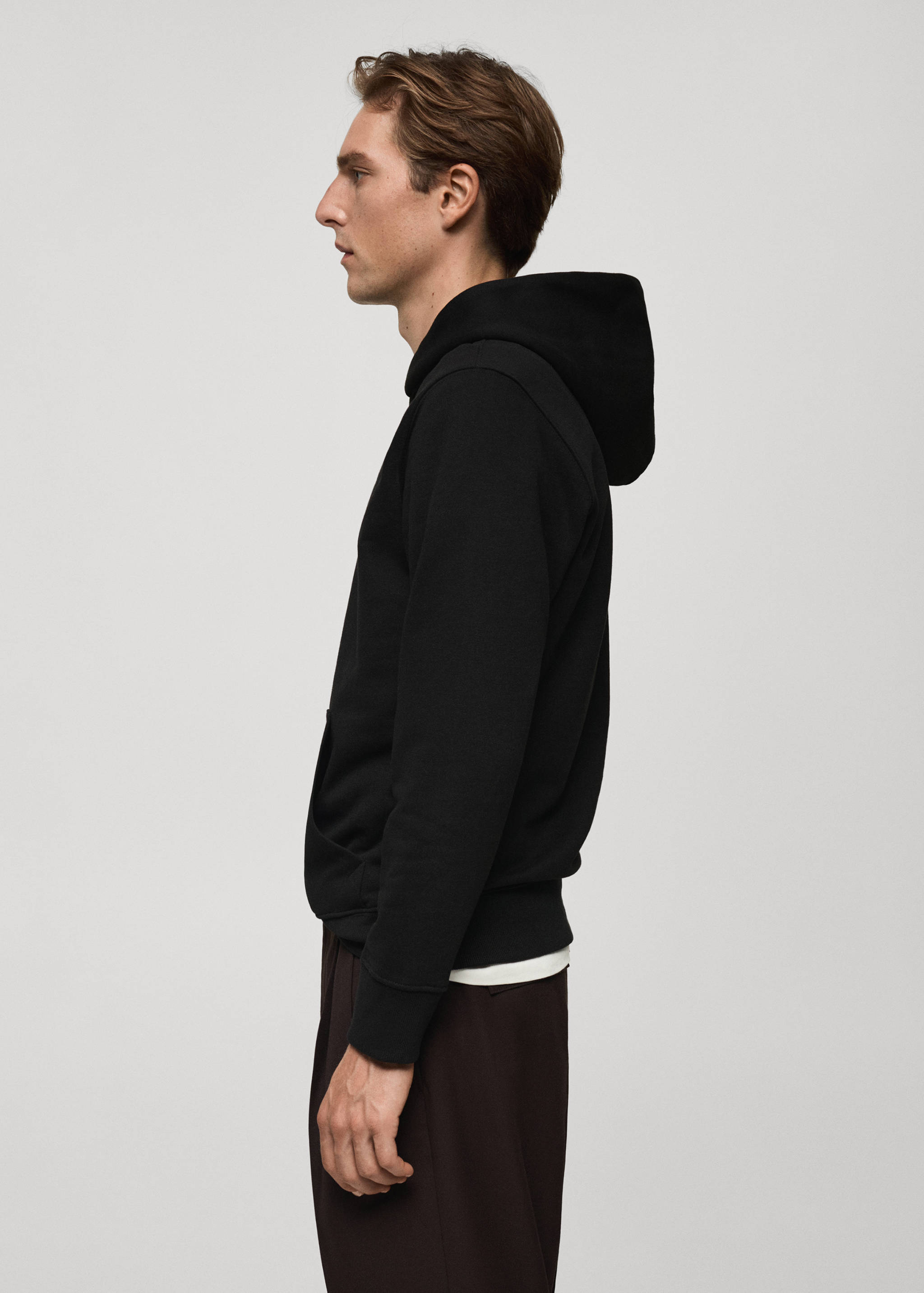 Cotton kangaroo-hooded sweatshirt - Details of the article 2