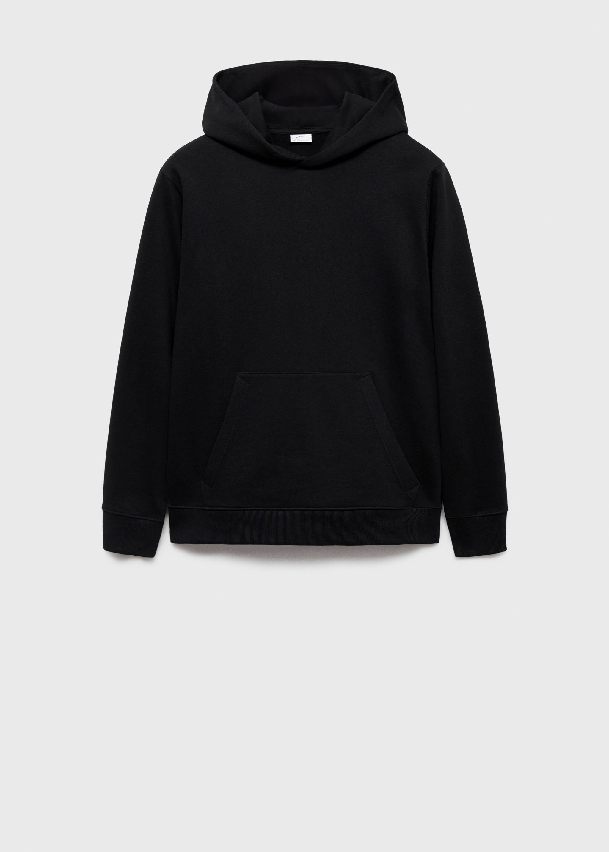 Cotton kangaroo-hooded sweatshirt - Article without model