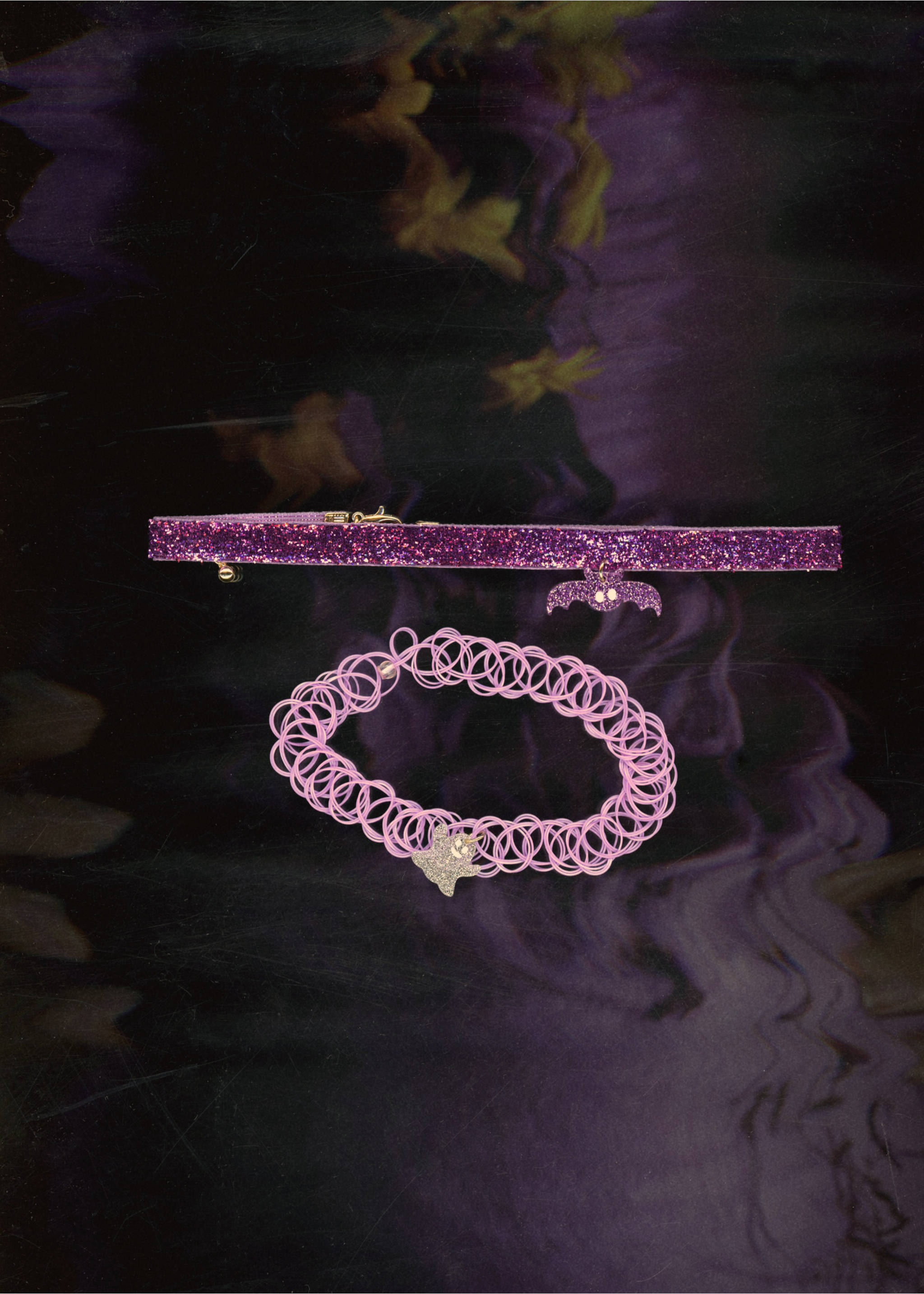 Pack 2 Halloween chokers - Details of the article 5, Lilac. Ref: 77027122-00.
