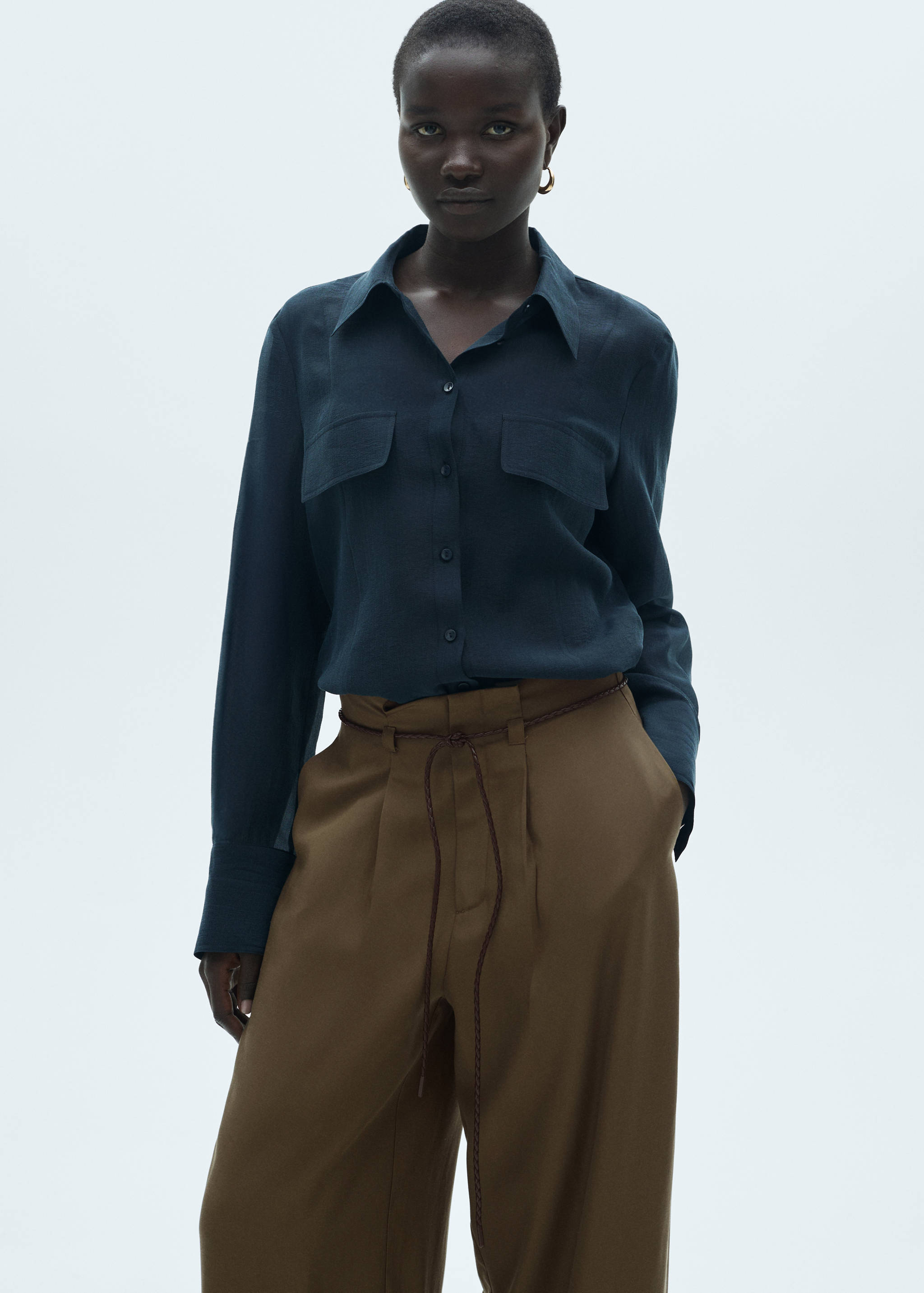 Pantalons lyocell cordill ajustable - Pla mig