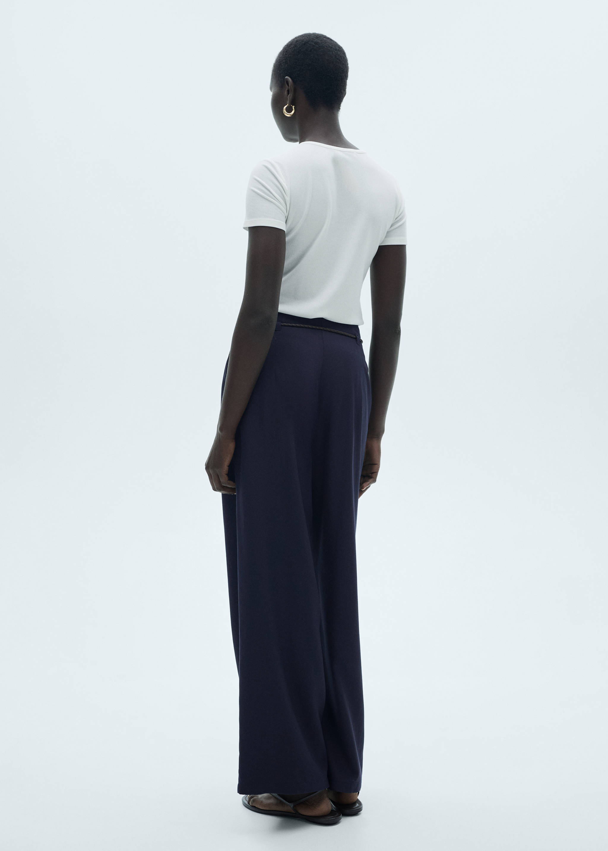 Pantalons lyocell cordill ajustable - Revers de l'article