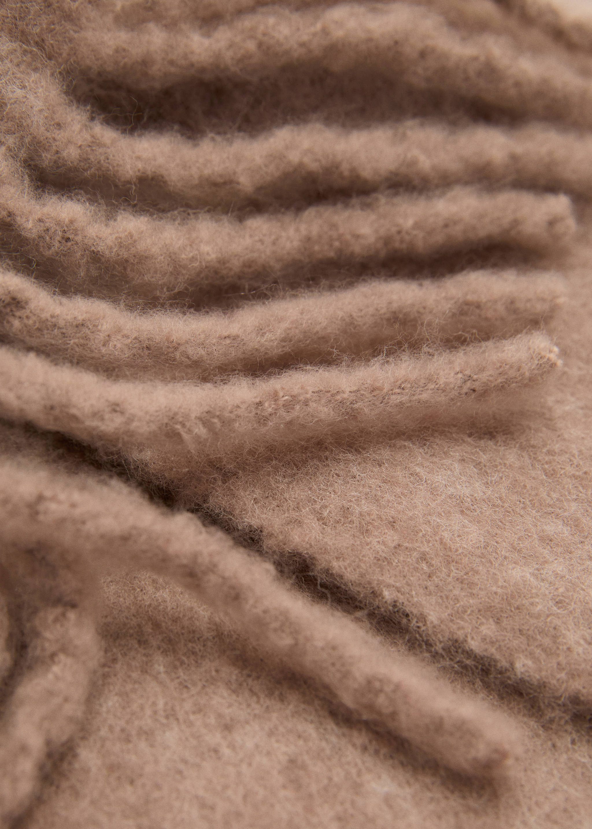 Wool-blend scarf with fringes - Medium plane