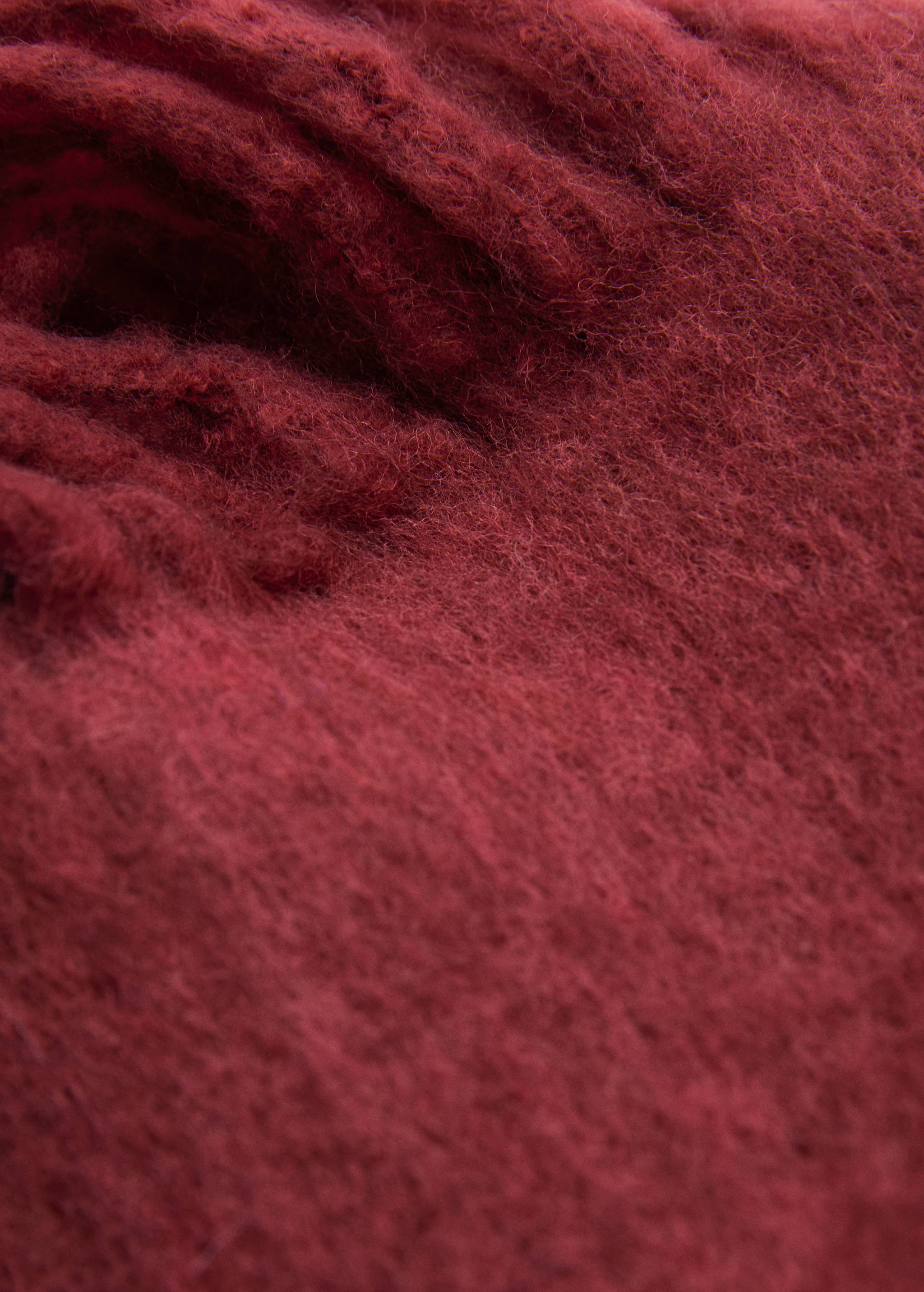 Wool-blend scarf with fringes - Medium plane