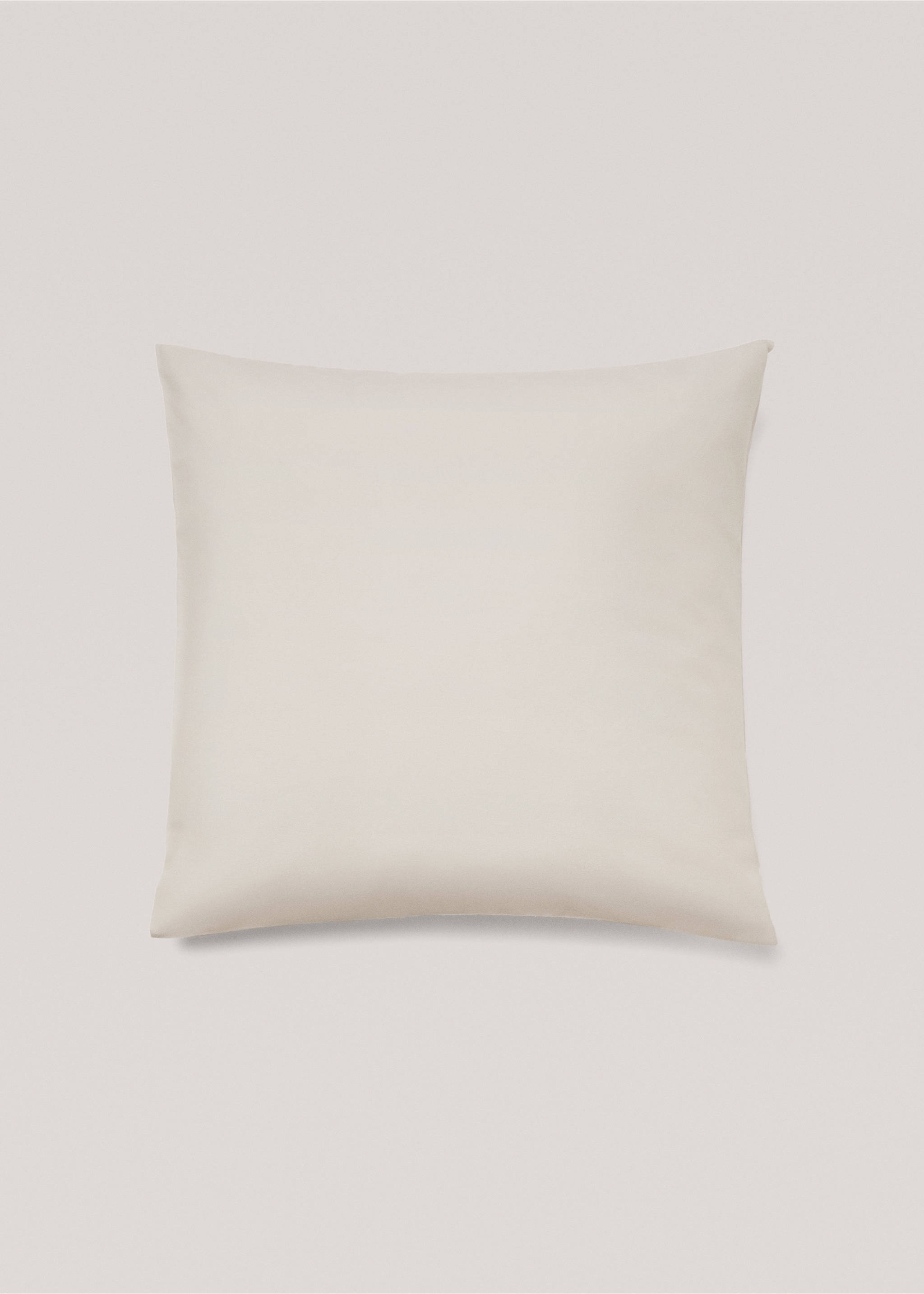 Plain flannel pillow case 60x60cm - Article without model, Beige. Ref: 77027656-00.