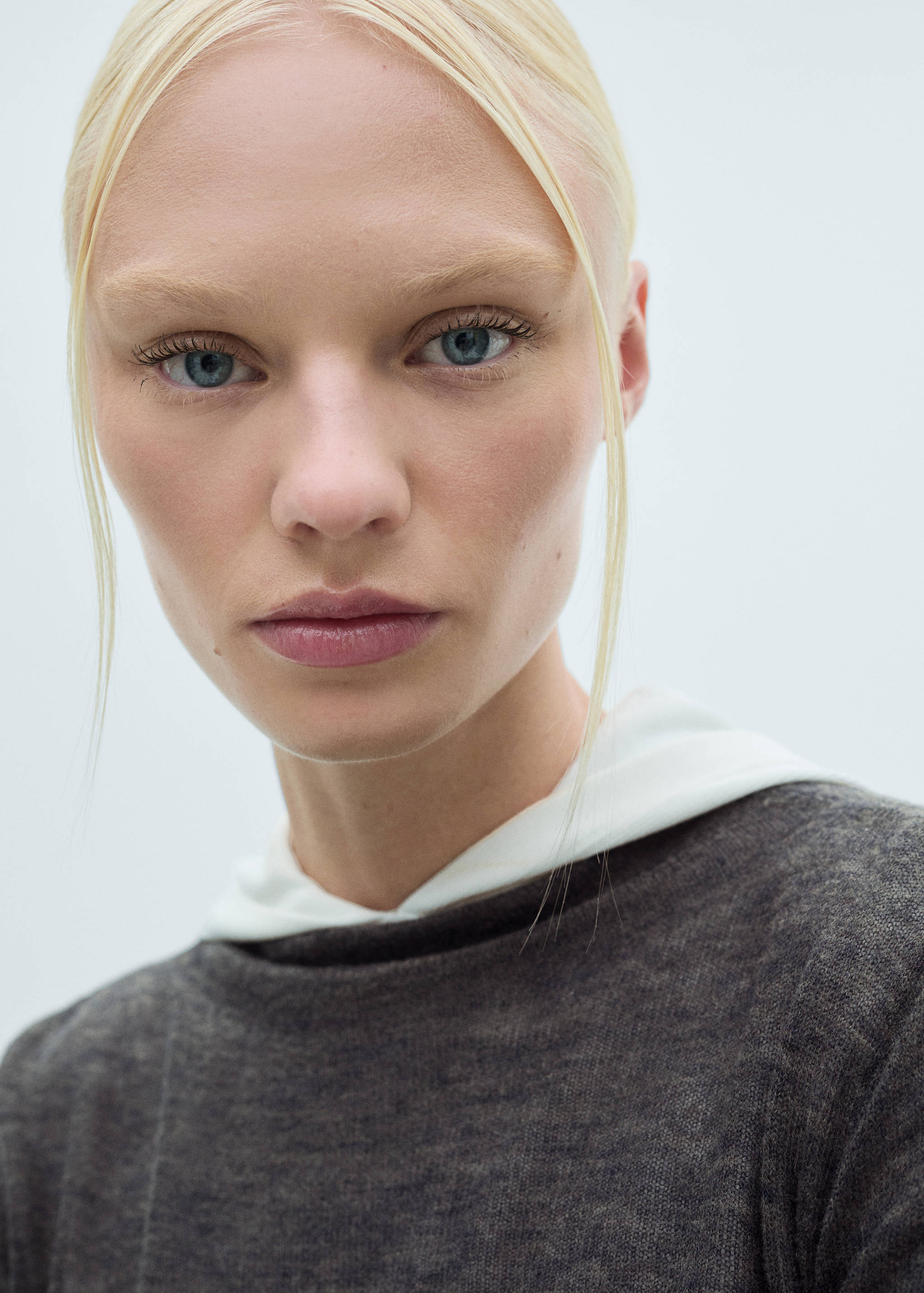 Feiner Baumwolle mit halbhohem Kragen - Detail des Artikels 1