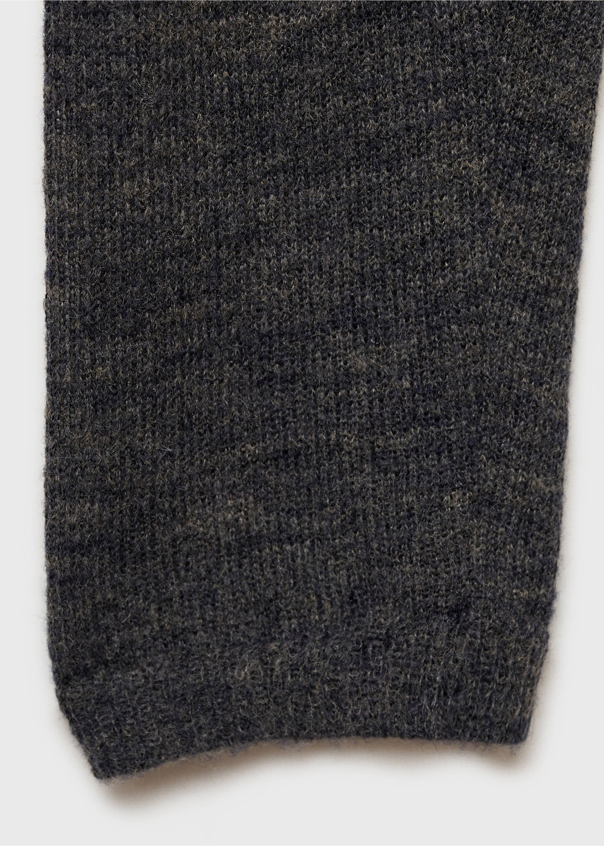Hooded knit sweater - Details of the article 0, Charcoal. Ref: 77027669-00.