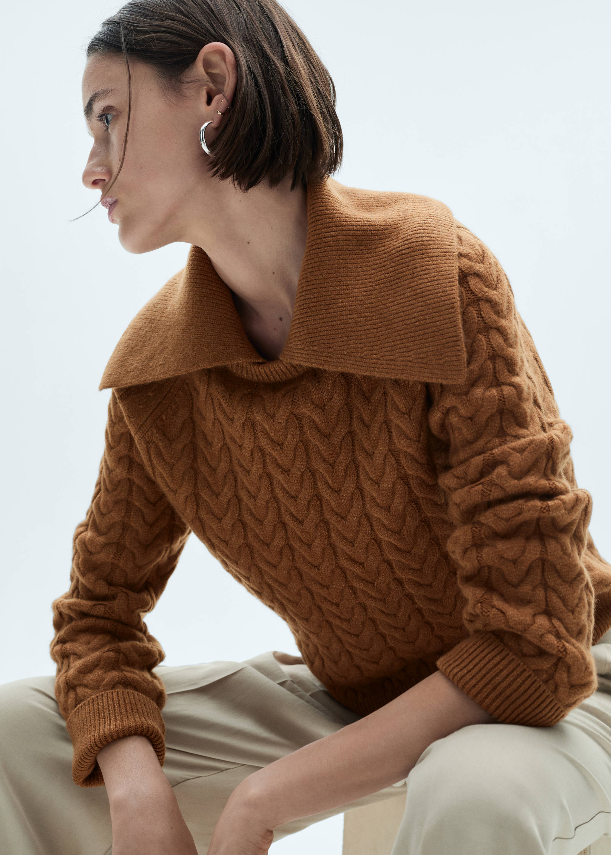 Jersey trenzado cuello solapa - Detalle del artículo 2