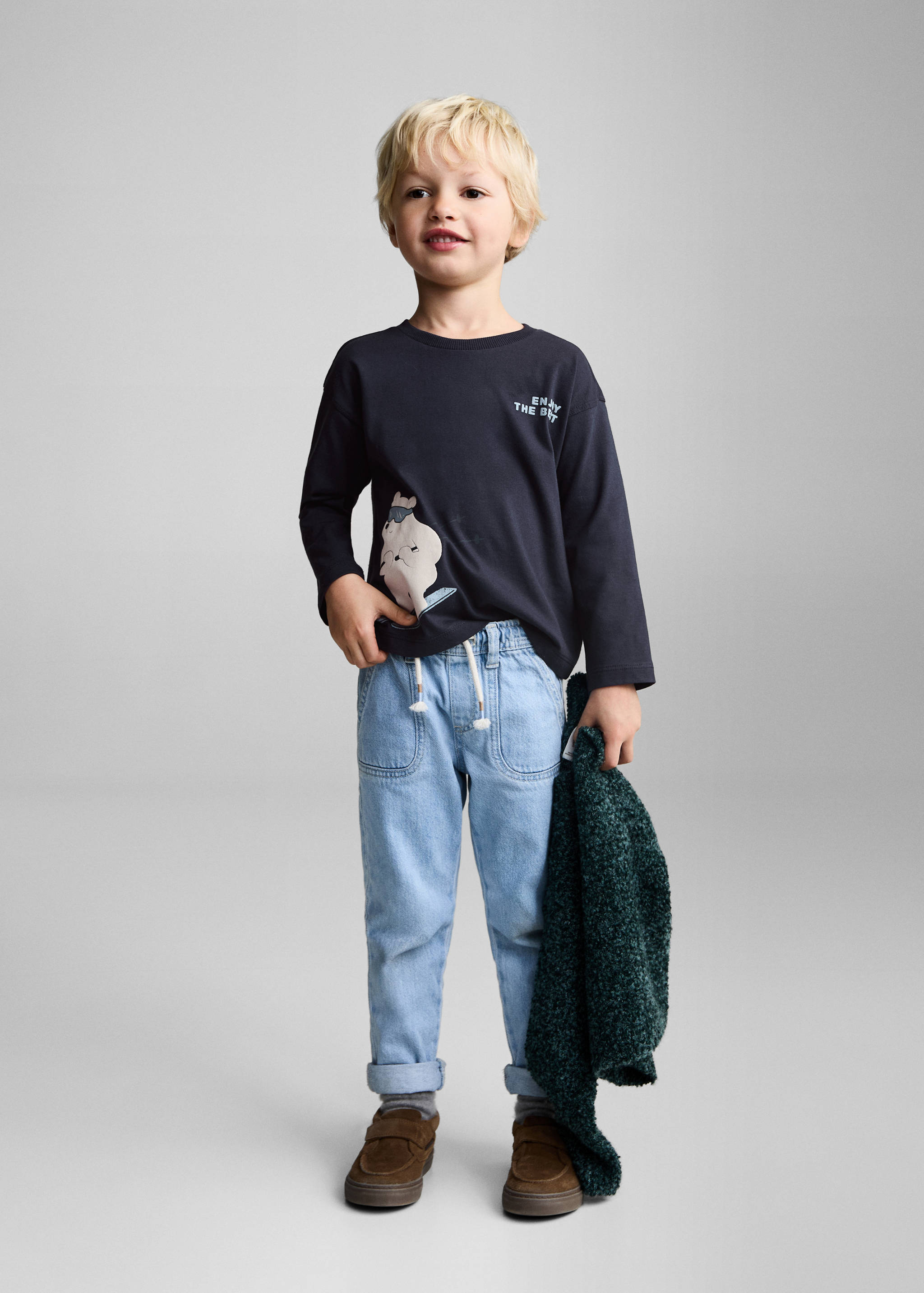 Langärmliges Print-T-Shirt - Allgemeine Ansicht