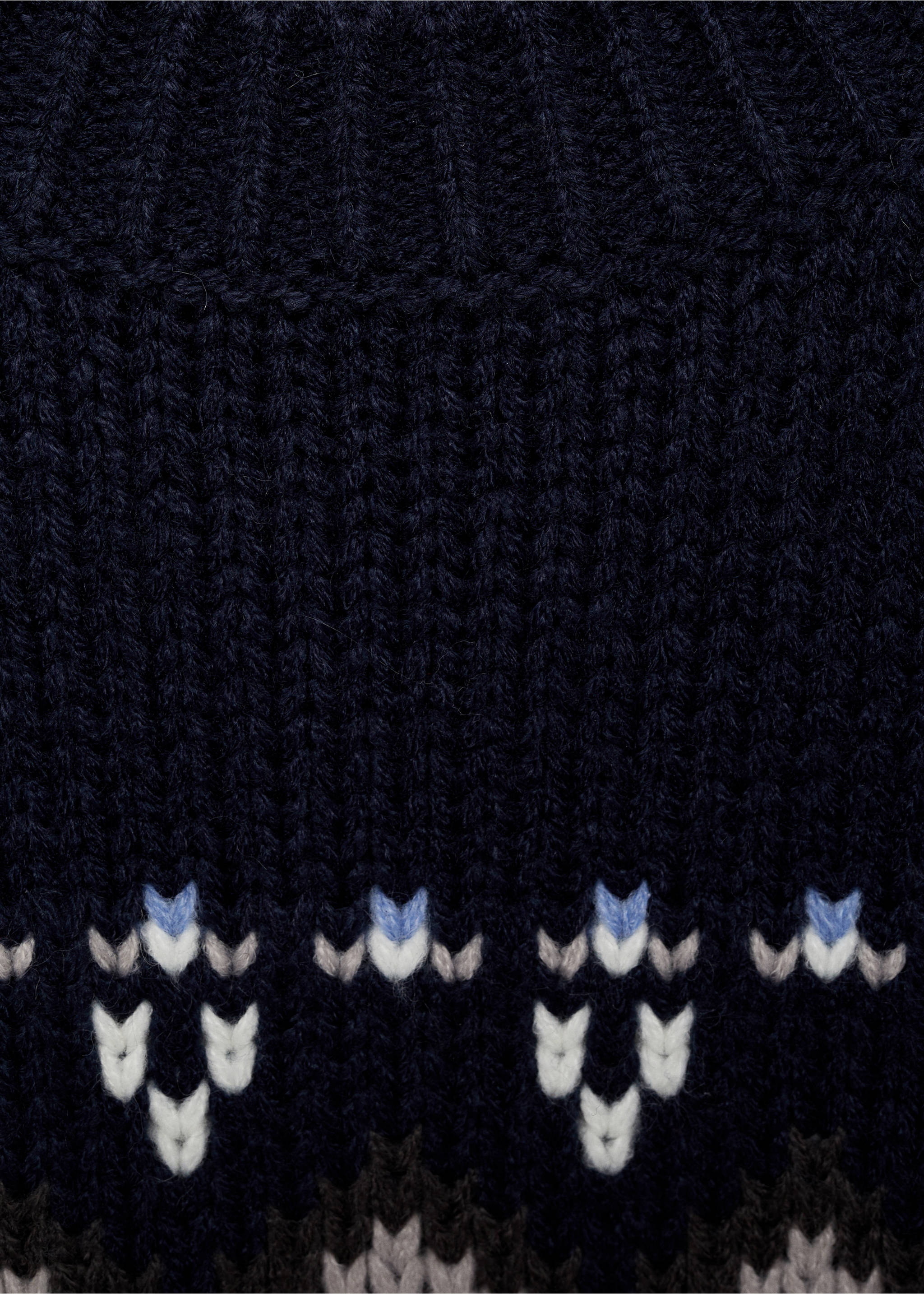 Jacquard tröja - Detaljer om artikeln 8, Navy blå. Ref: 77027681-00.