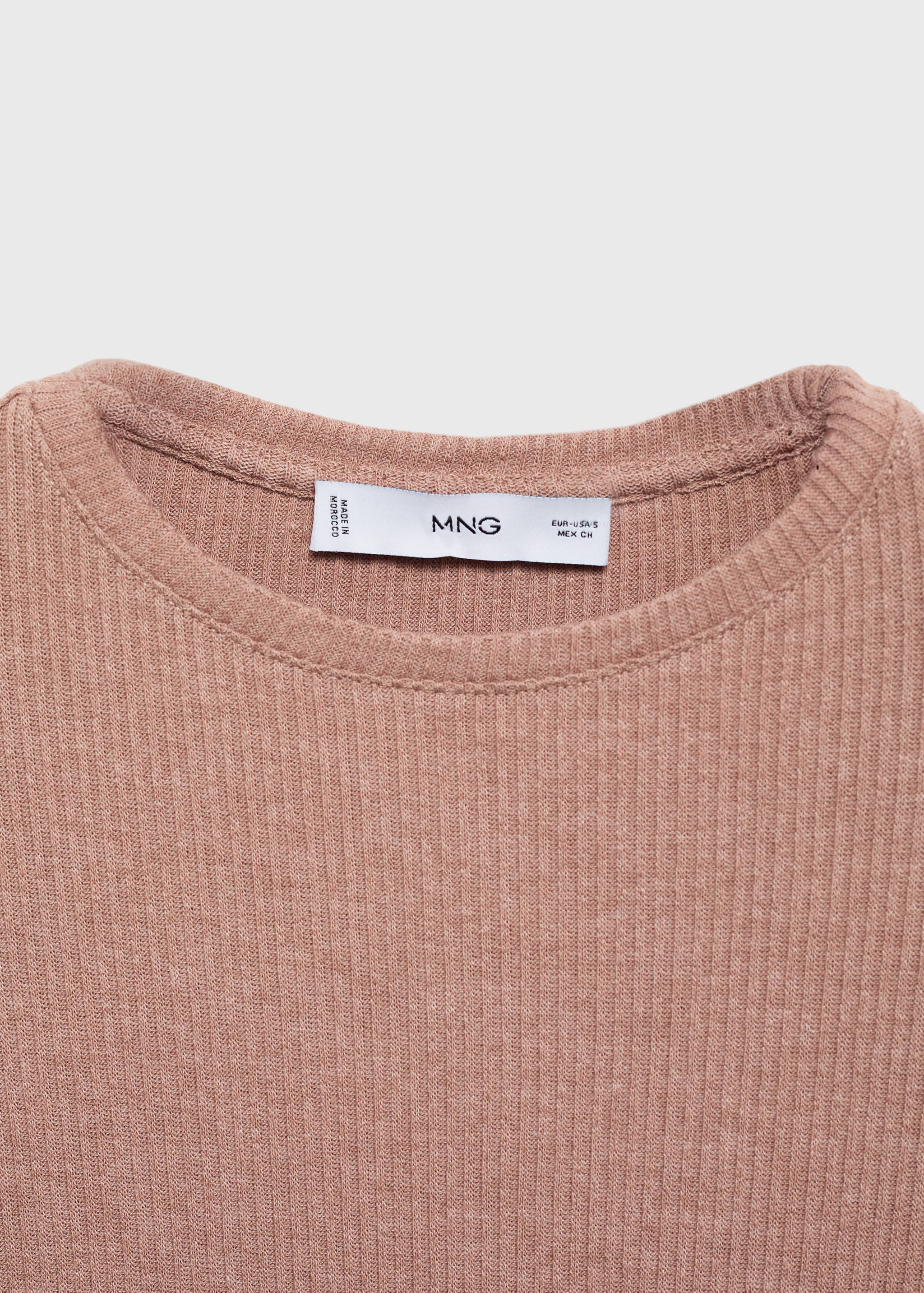 Geribd gebreid T-shirt - Detail van het artikel 8