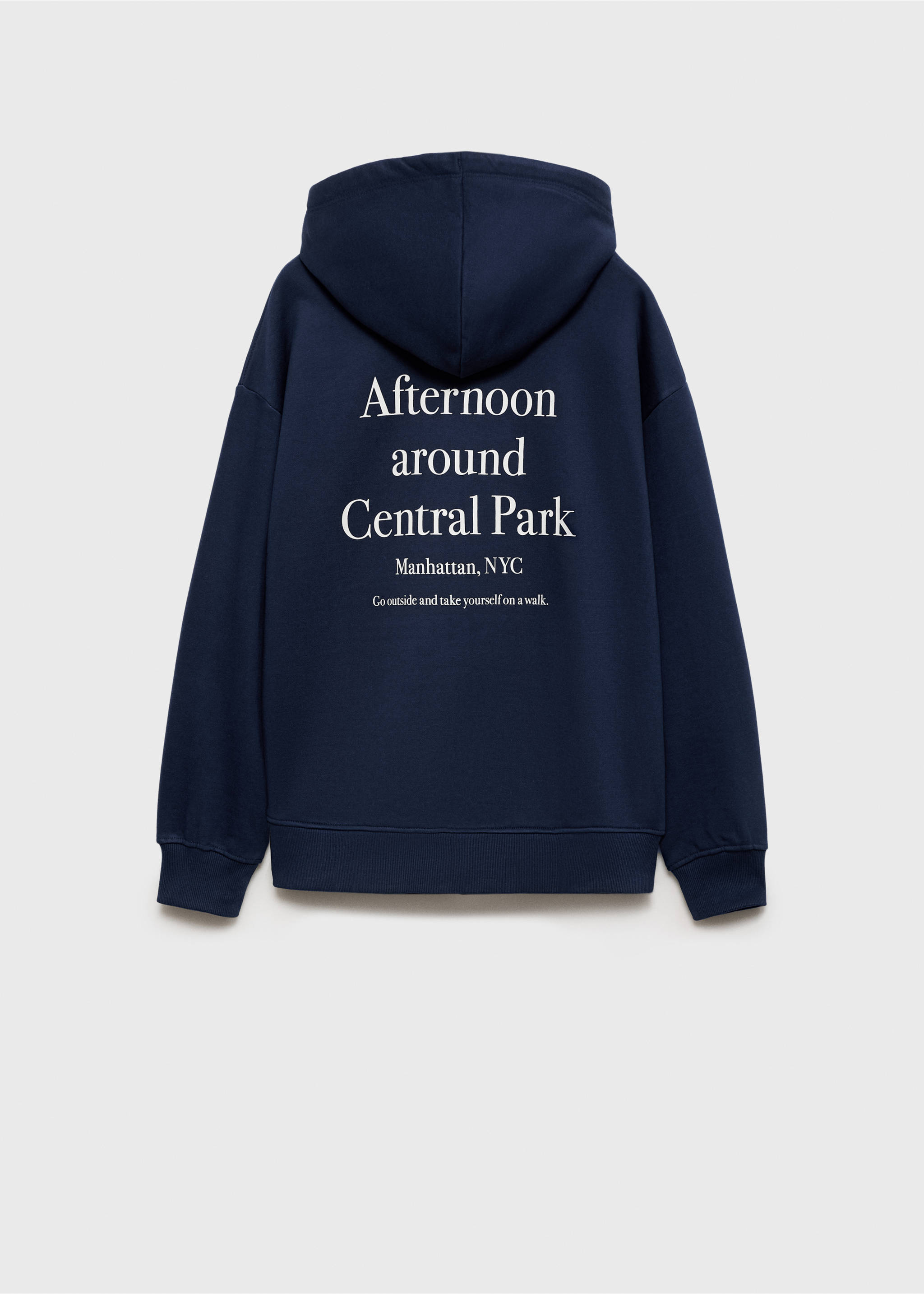 Sweat-shirt coton détails brodés - Détail de l'article 8, Bleu marine foncé. Ref: 77027695-00.