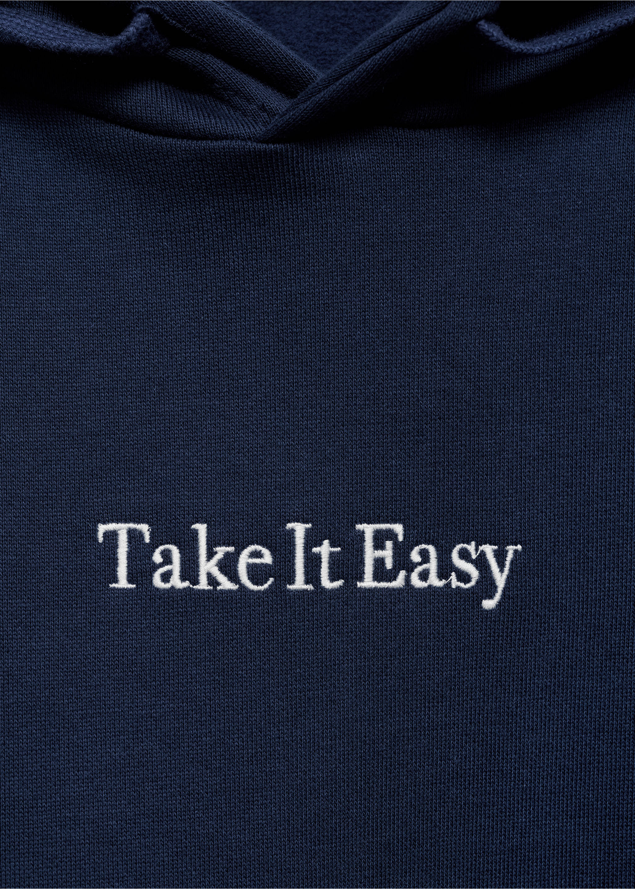 Sweat-shirt coton détails brodés - Détail de l'article 0, Bleu marine foncé. Ref: 77027695-00.