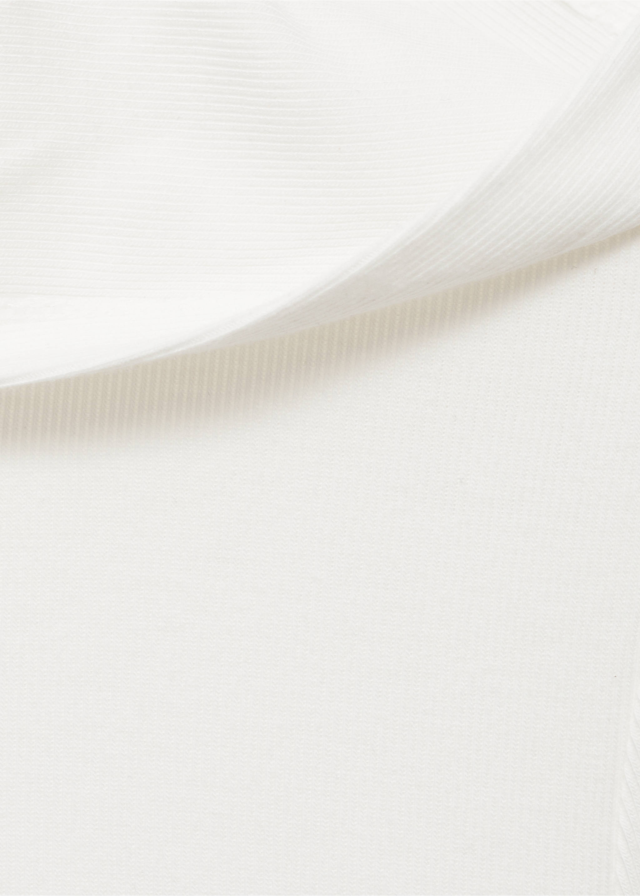 Langarm-T-Shirt mit Kapuze - Detail des Artikels 8, Cremeweiß. Ref: 77027699-00.