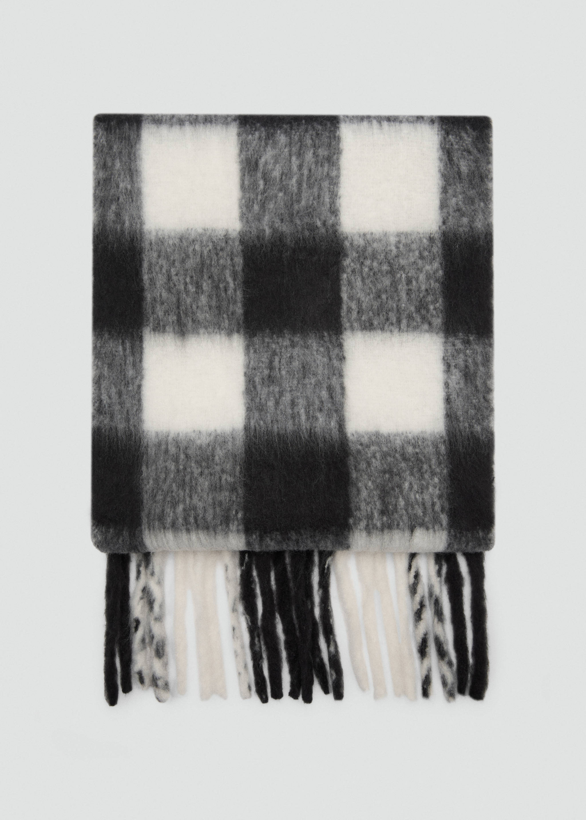 Fringed check scarf - Article without model