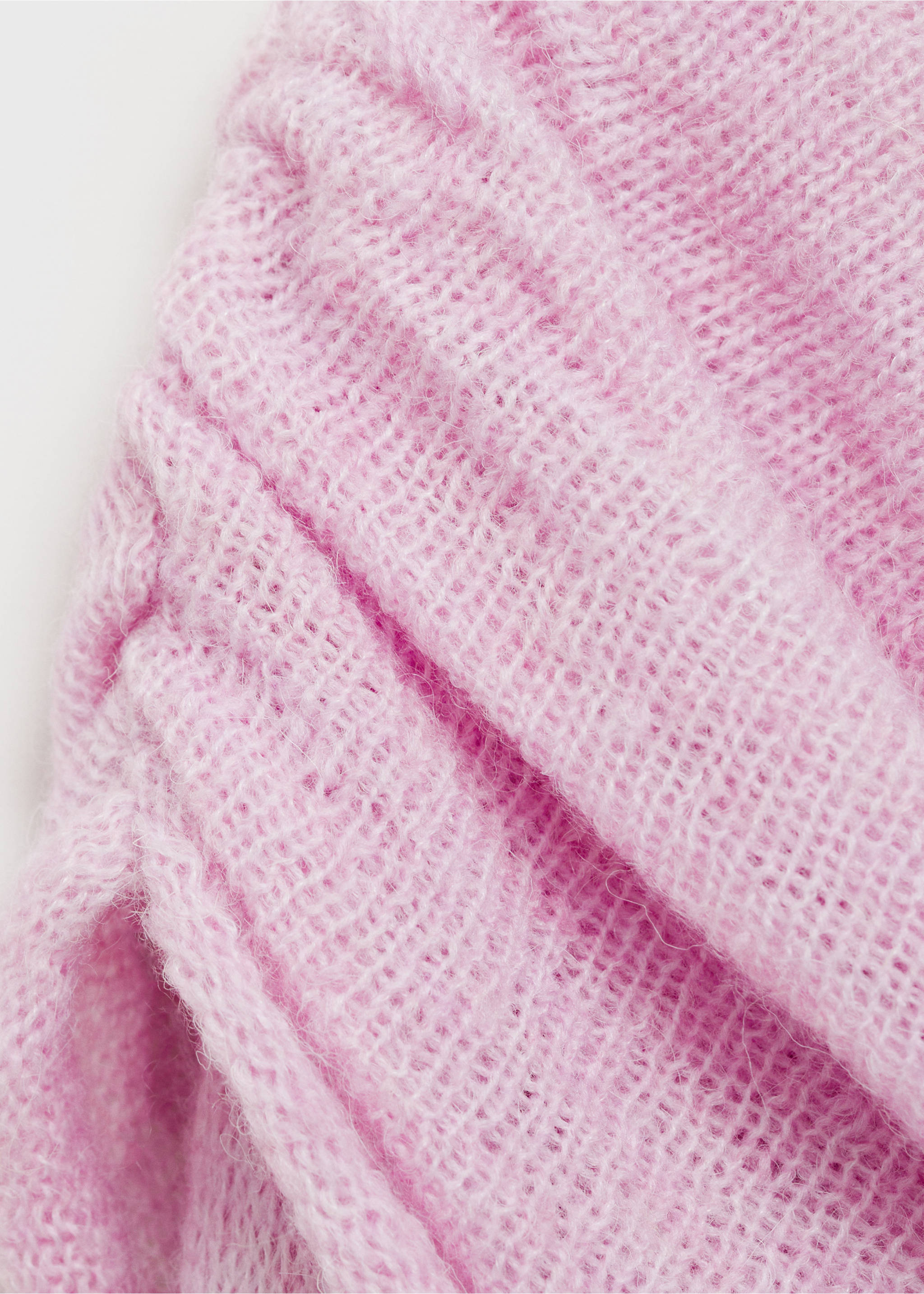 Ruched detail sweater - Details of the article 0, Pink. Ref: 77027712-00.