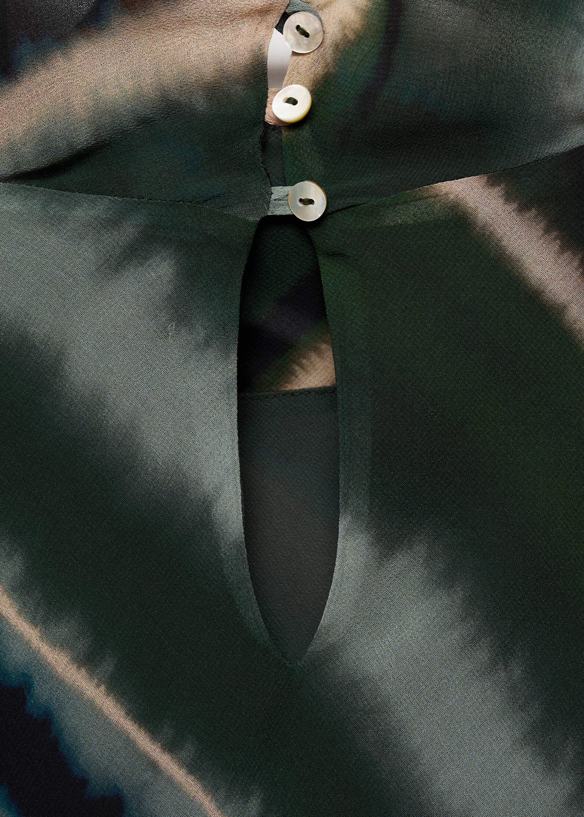 Printed turtleneck dress - Details of the article 0